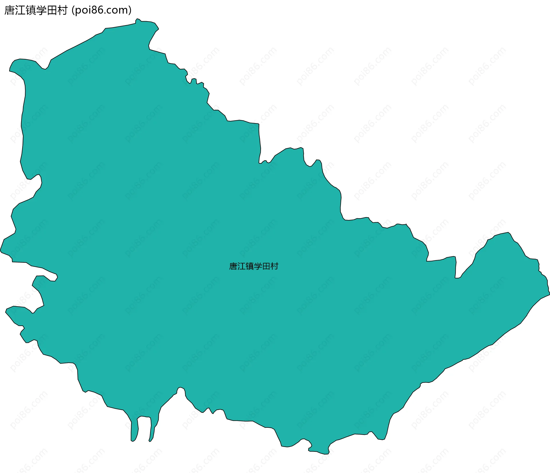 唐江镇学田村边界地图