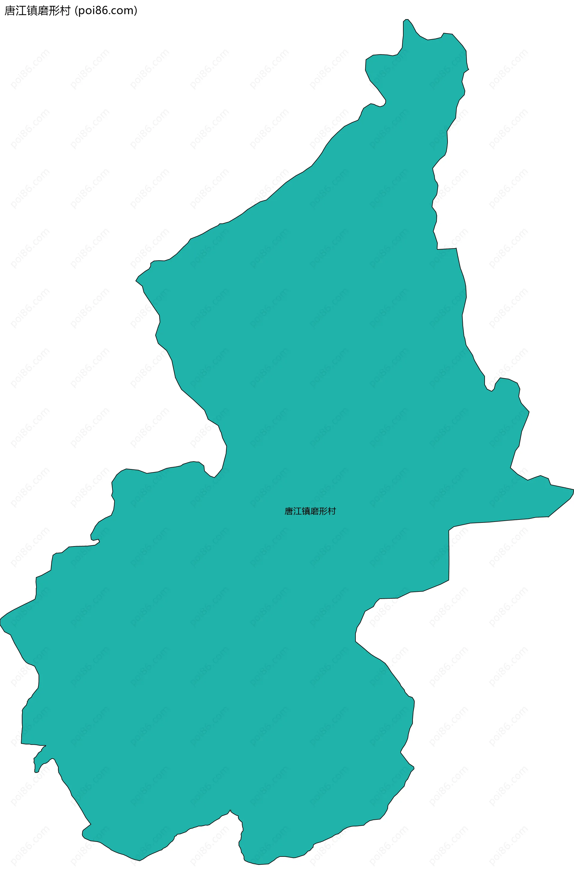 唐江镇磨形村边界地图