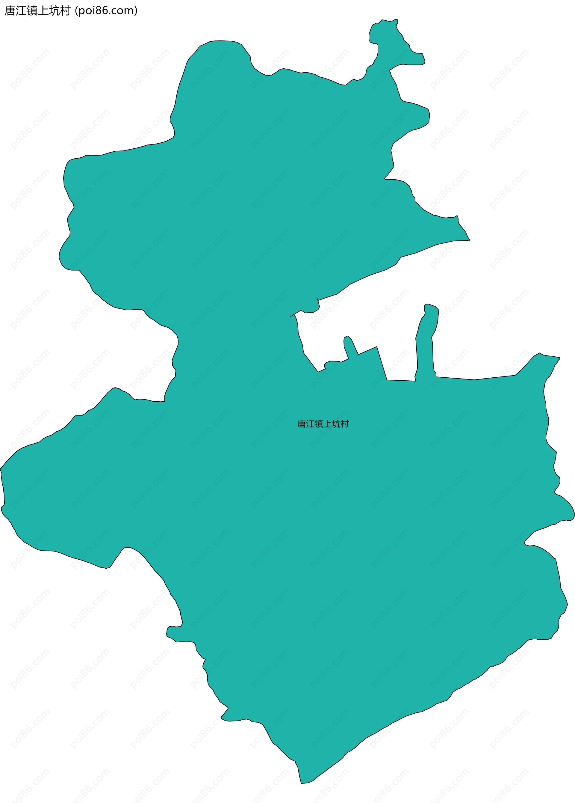 唐江镇上坑村边界地图