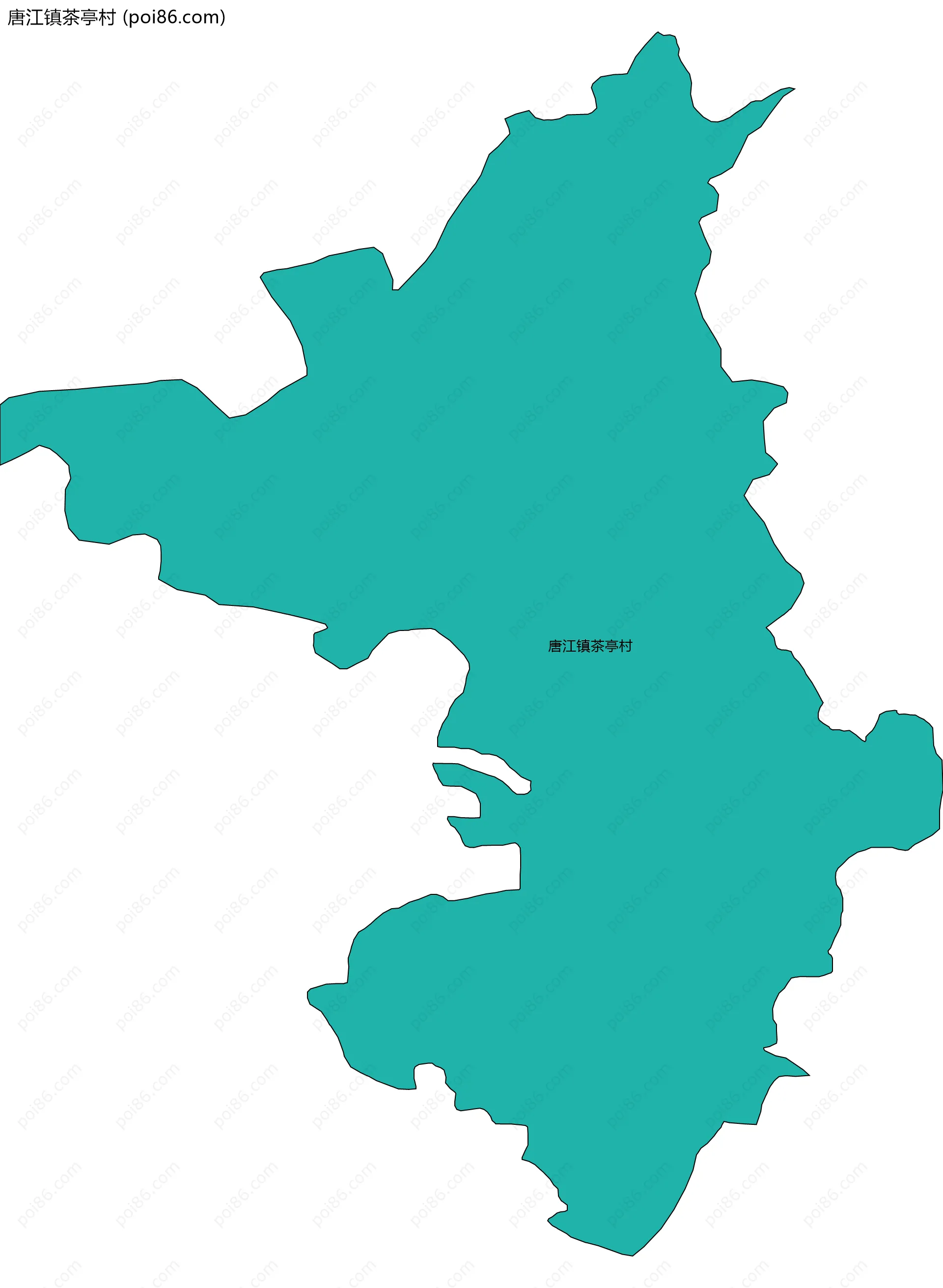 唐江镇茶亭村边界地图