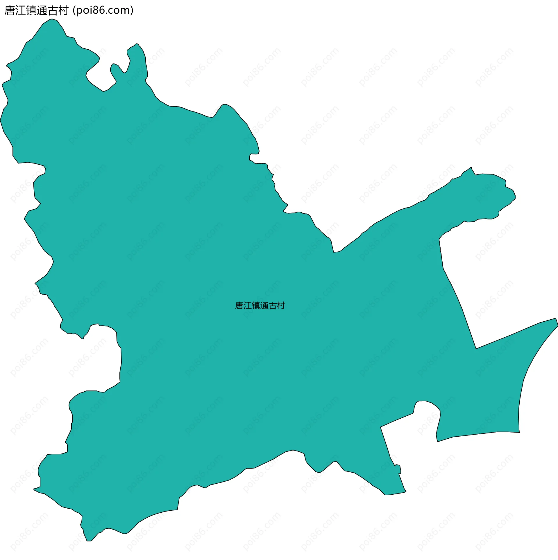 唐江镇通古村边界地图