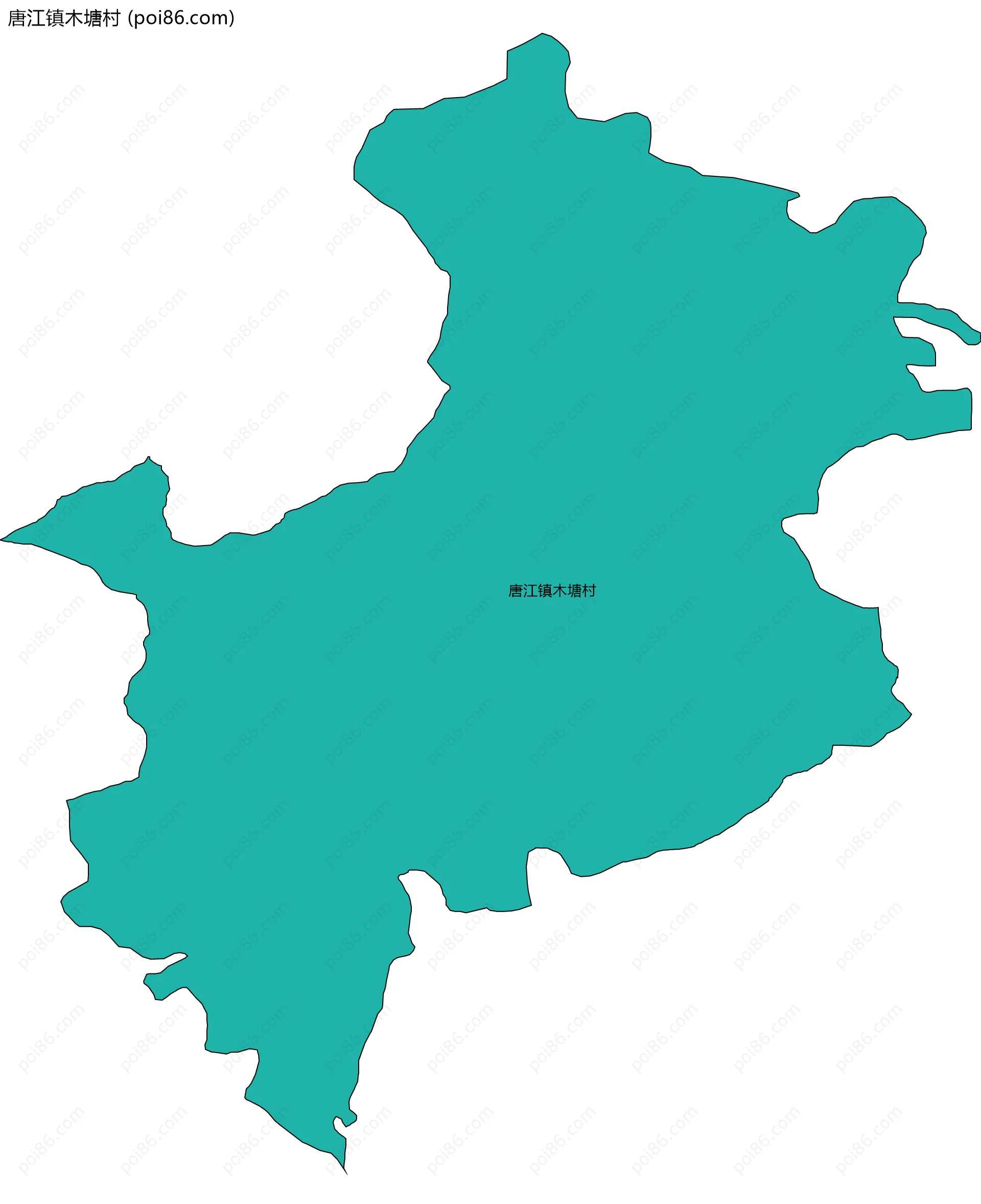 唐江镇木塘村边界地图