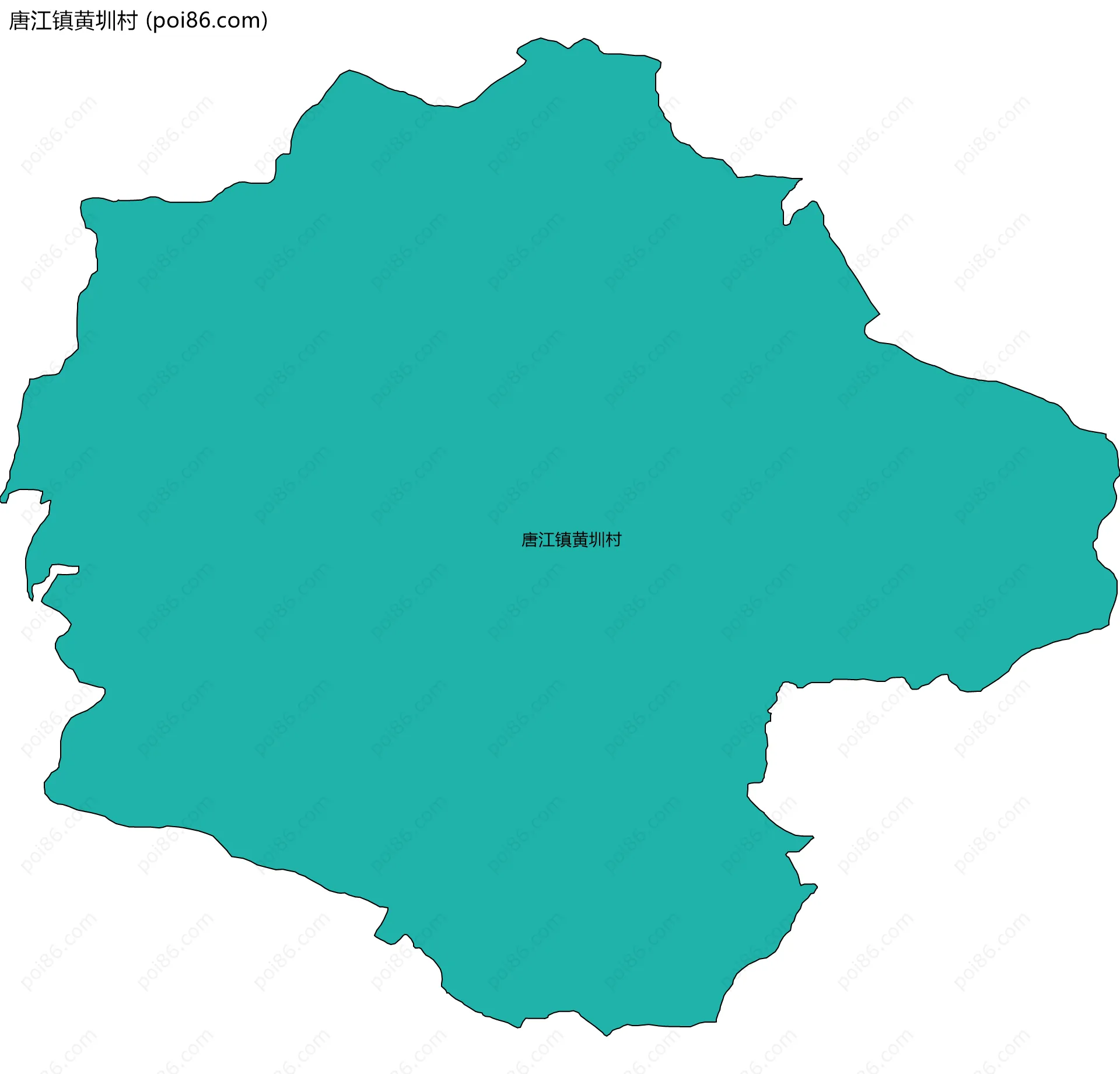 唐江镇黄圳村边界地图