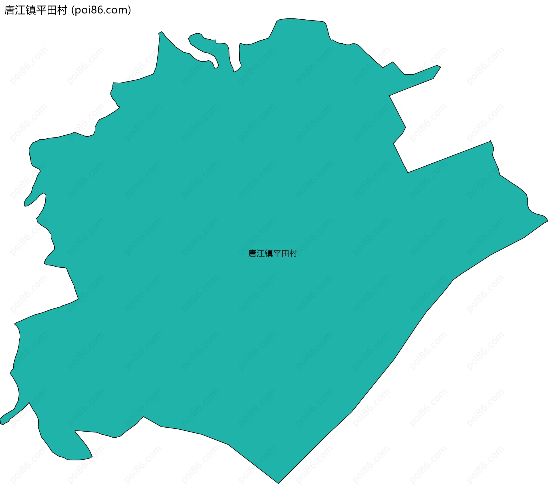 唐江镇平田村边界地图