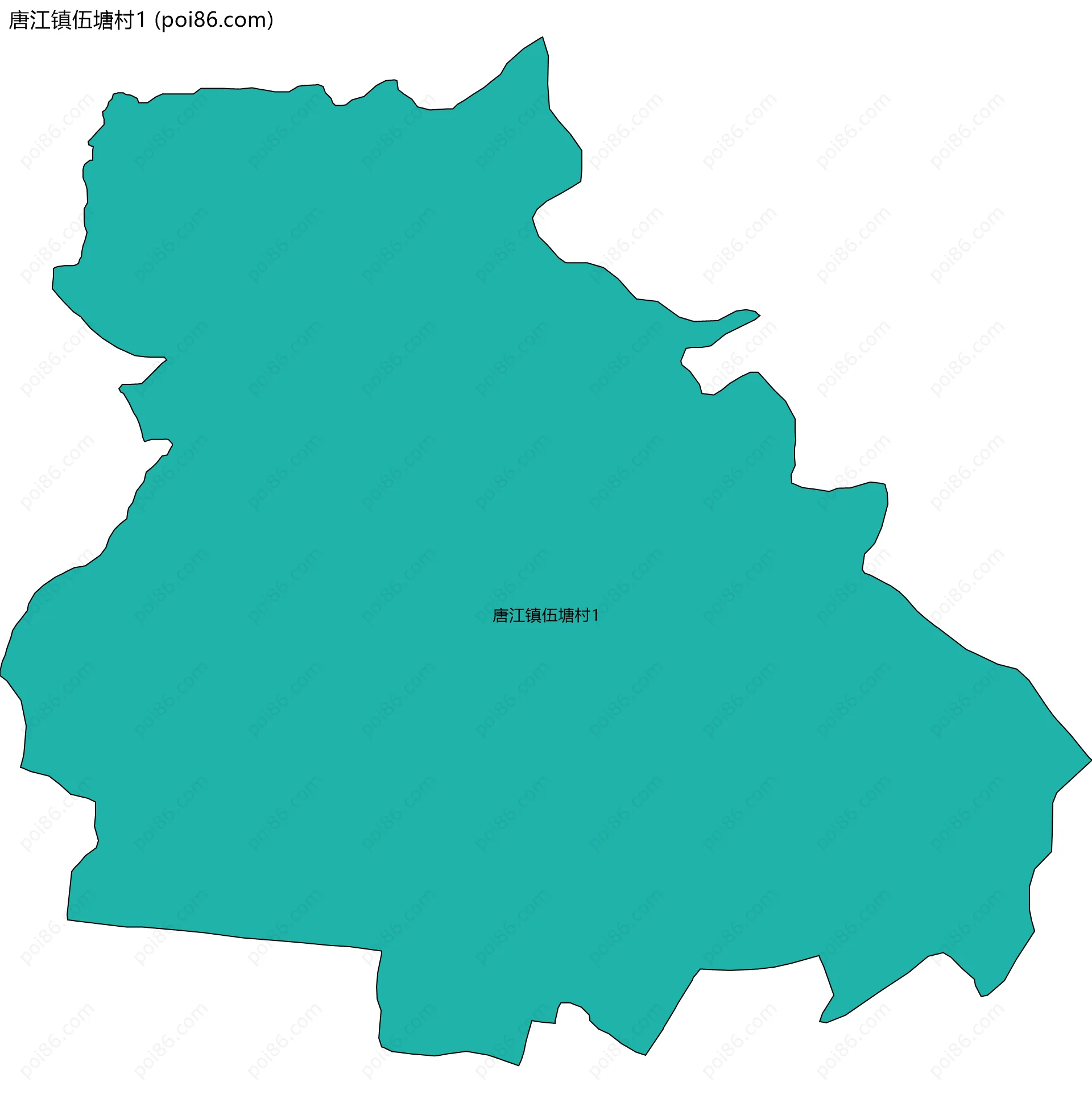 唐江镇伍塘村1边界地图