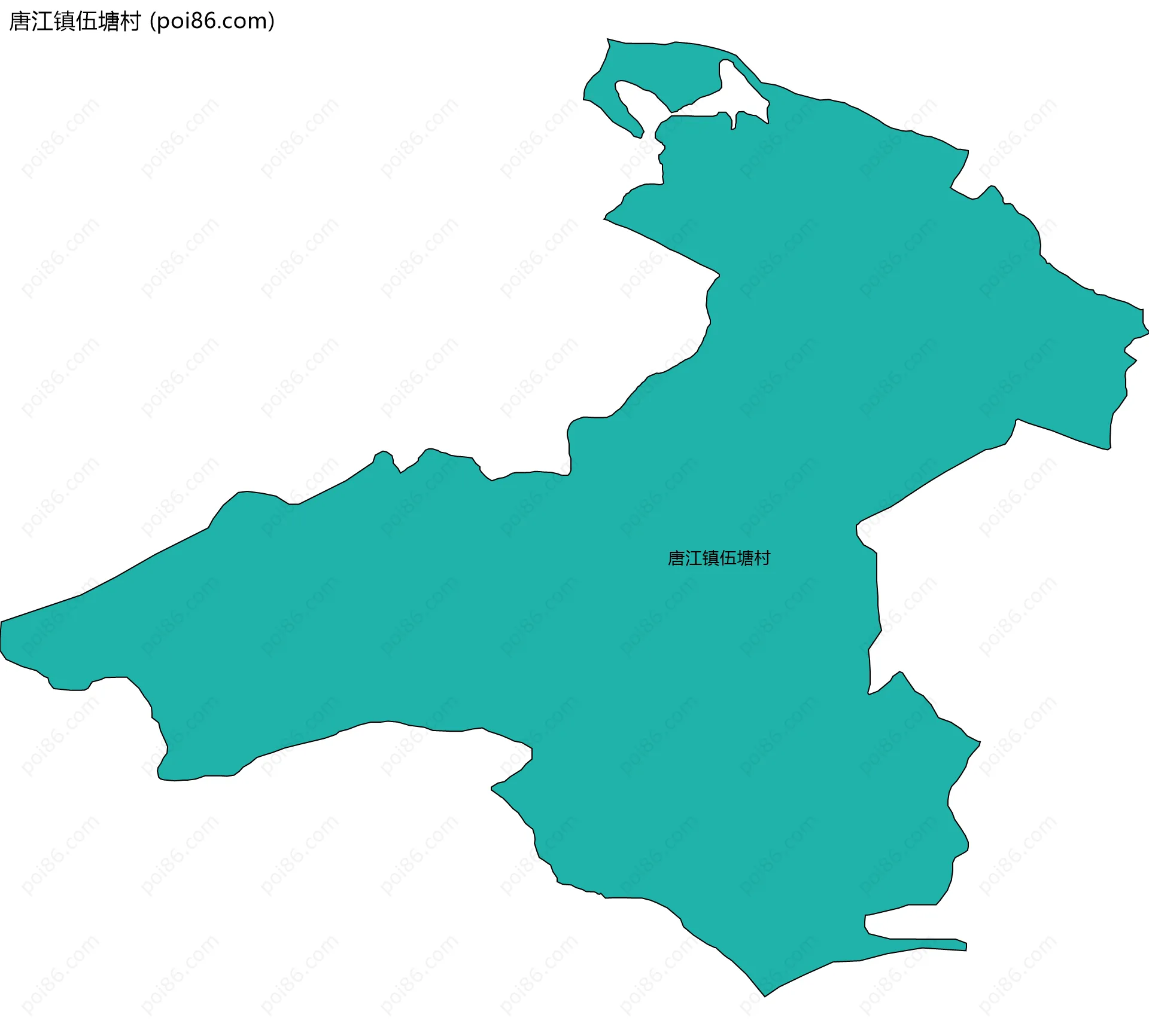 唐江镇伍塘村边界地图