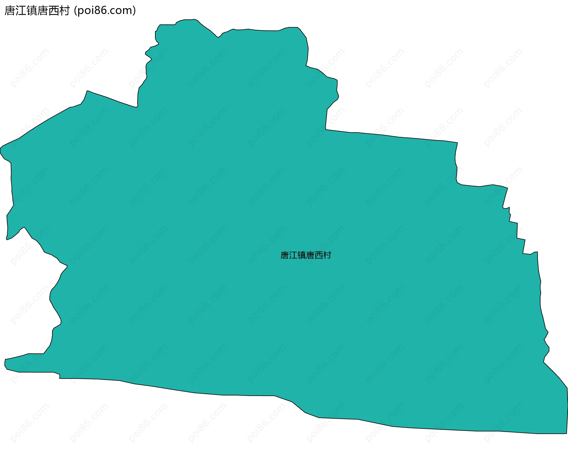 唐江镇唐西村边界地图