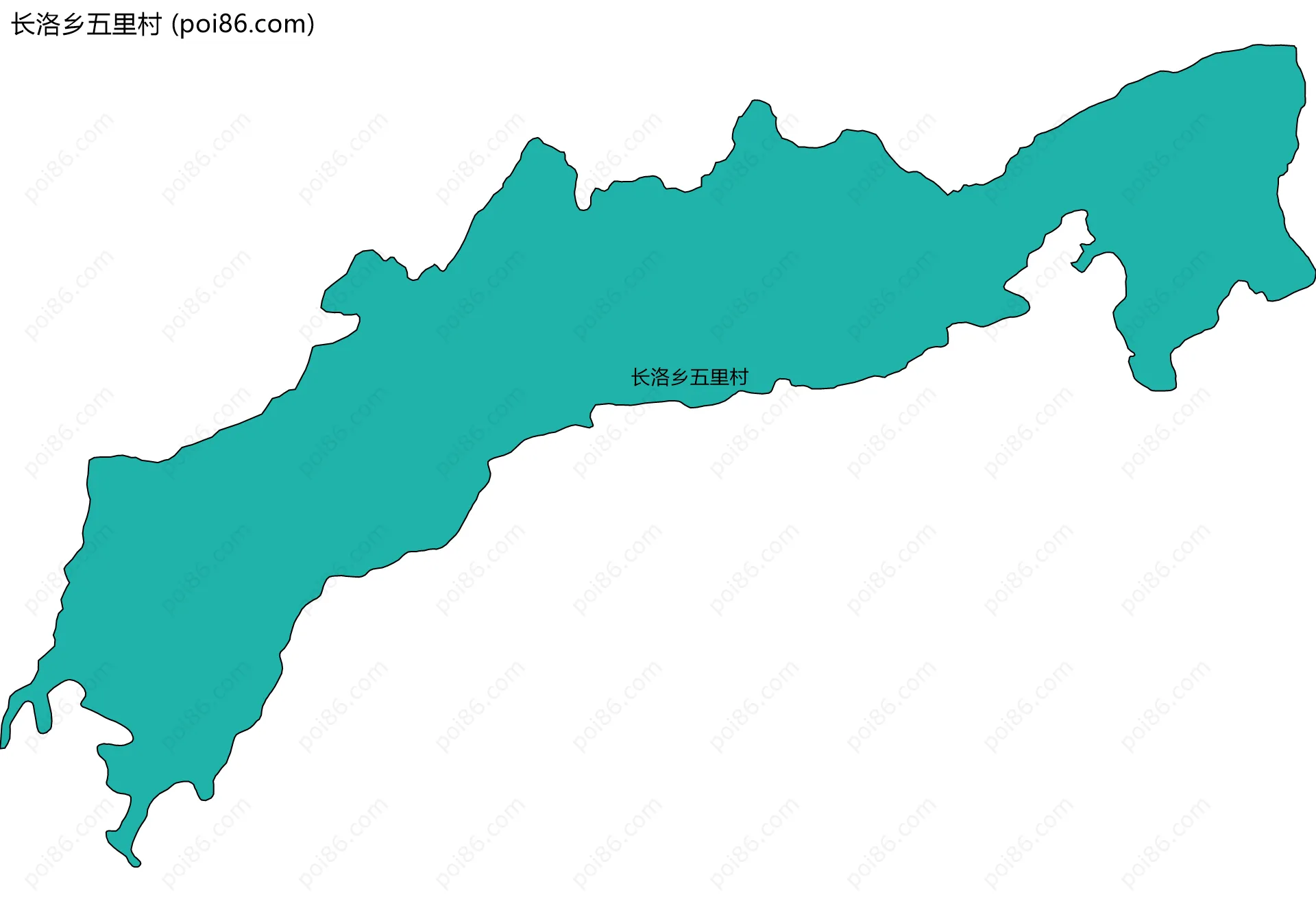 长洛乡五里村边界地图