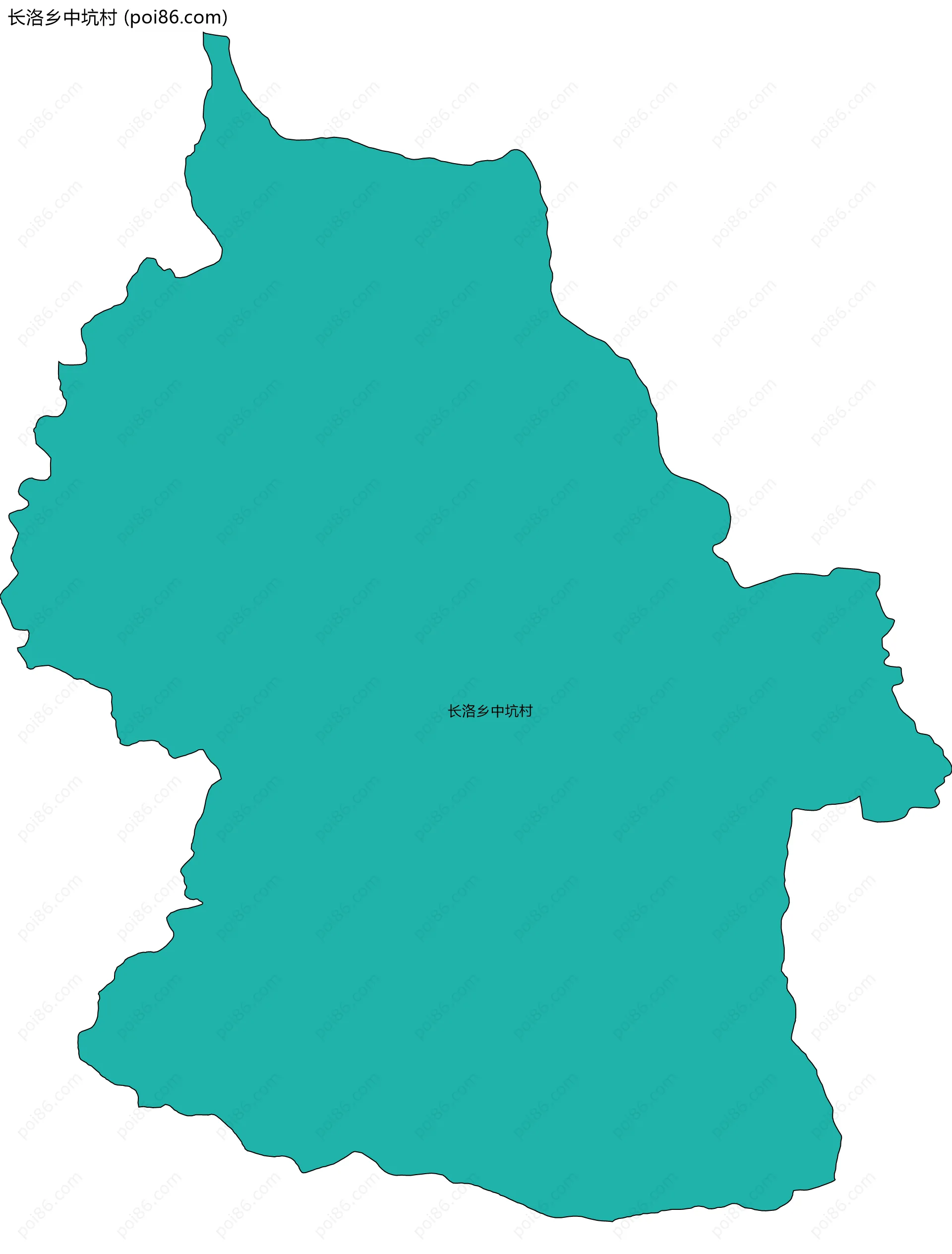 长洛乡中坑村边界地图