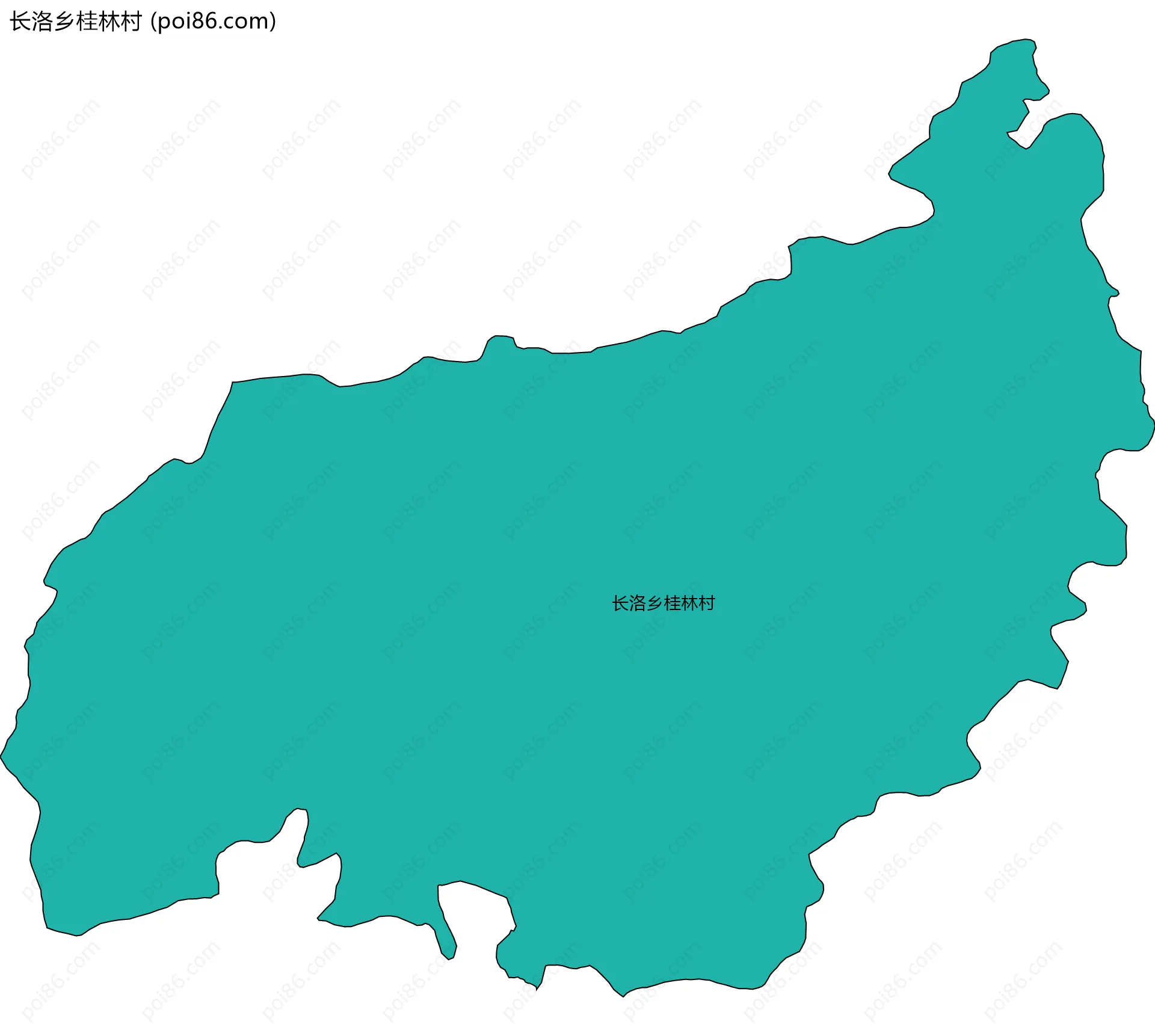 长洛乡桂林村边界地图