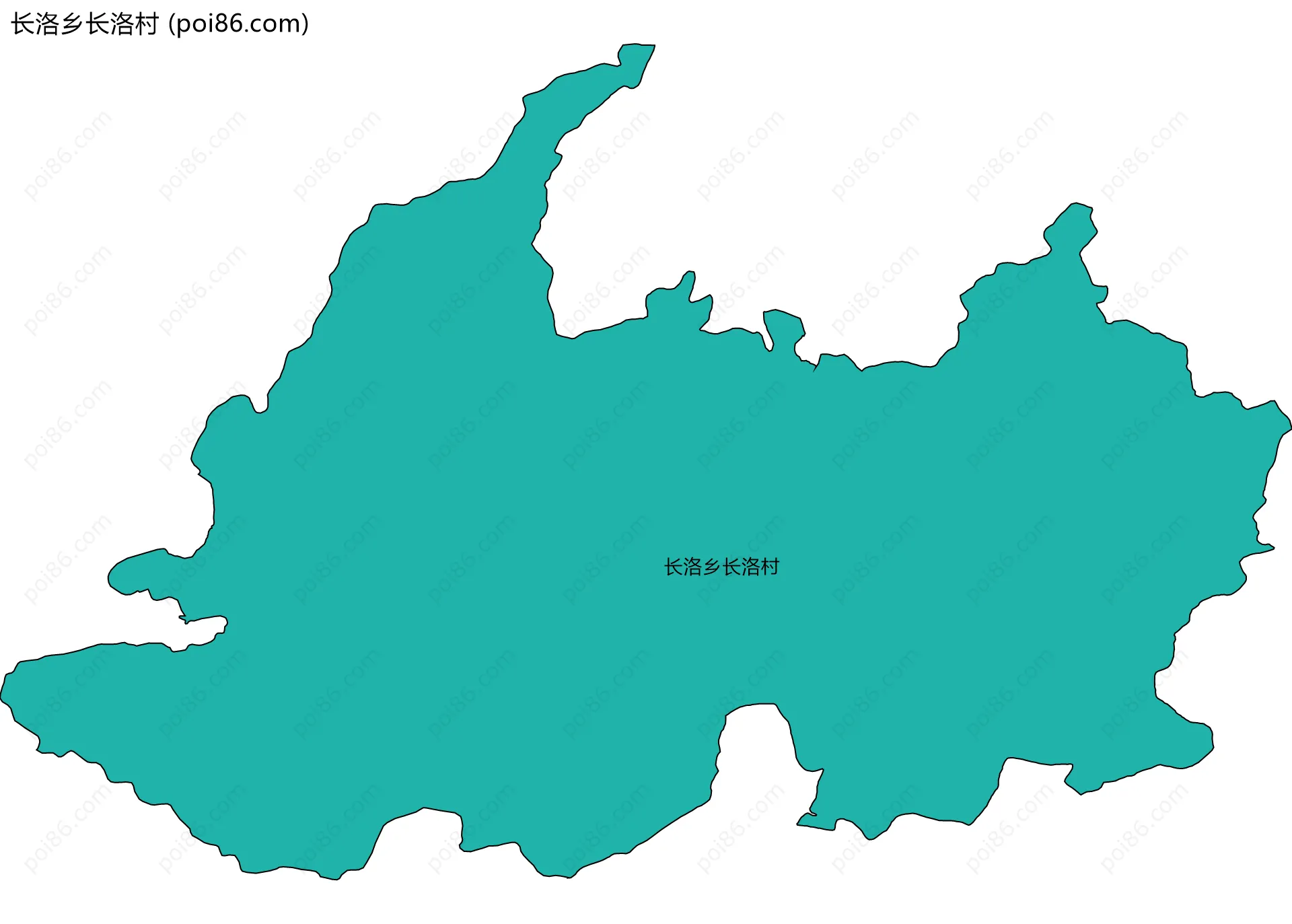 长洛乡长洛村边界地图