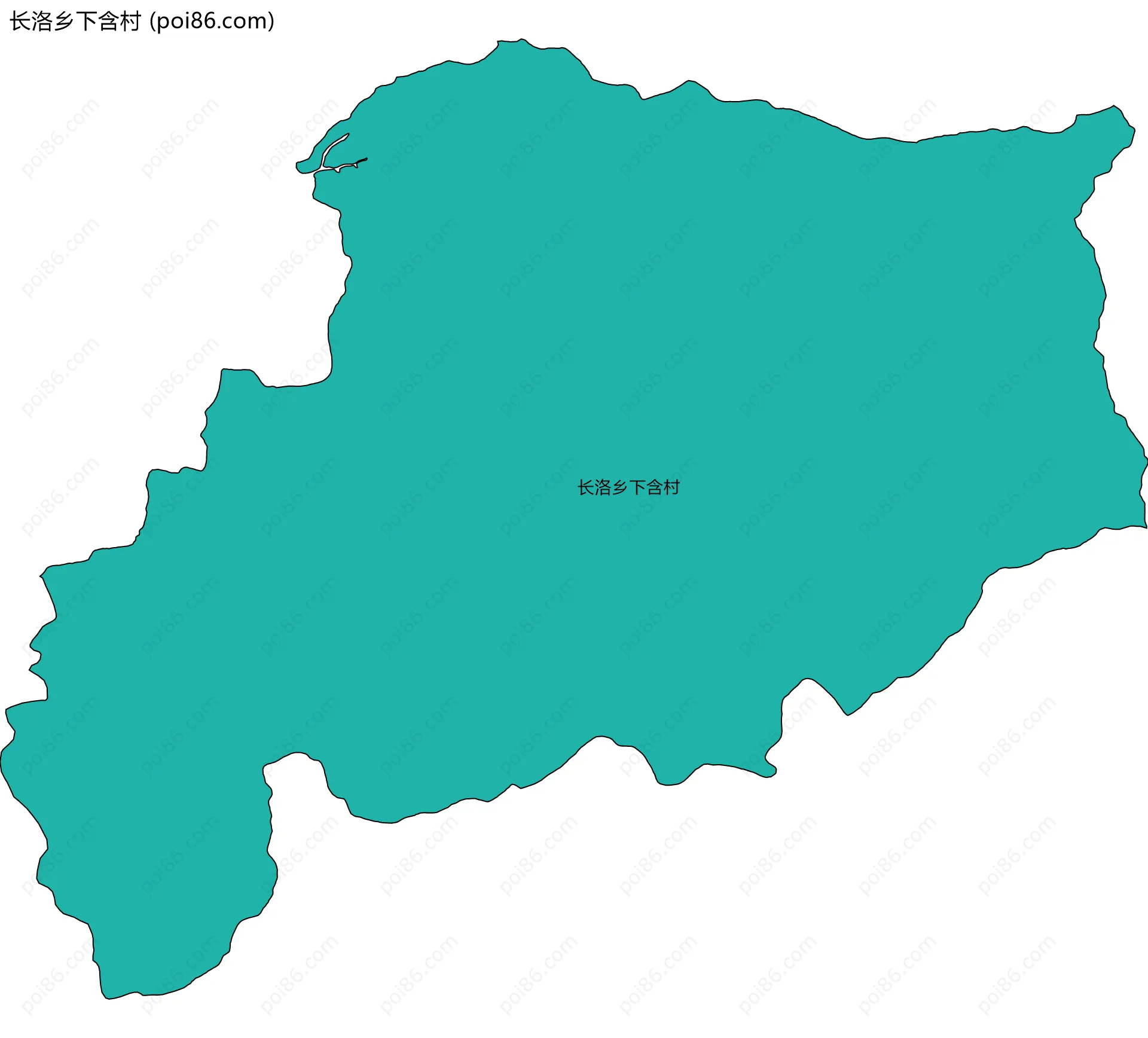长洛乡下含村边界地图
