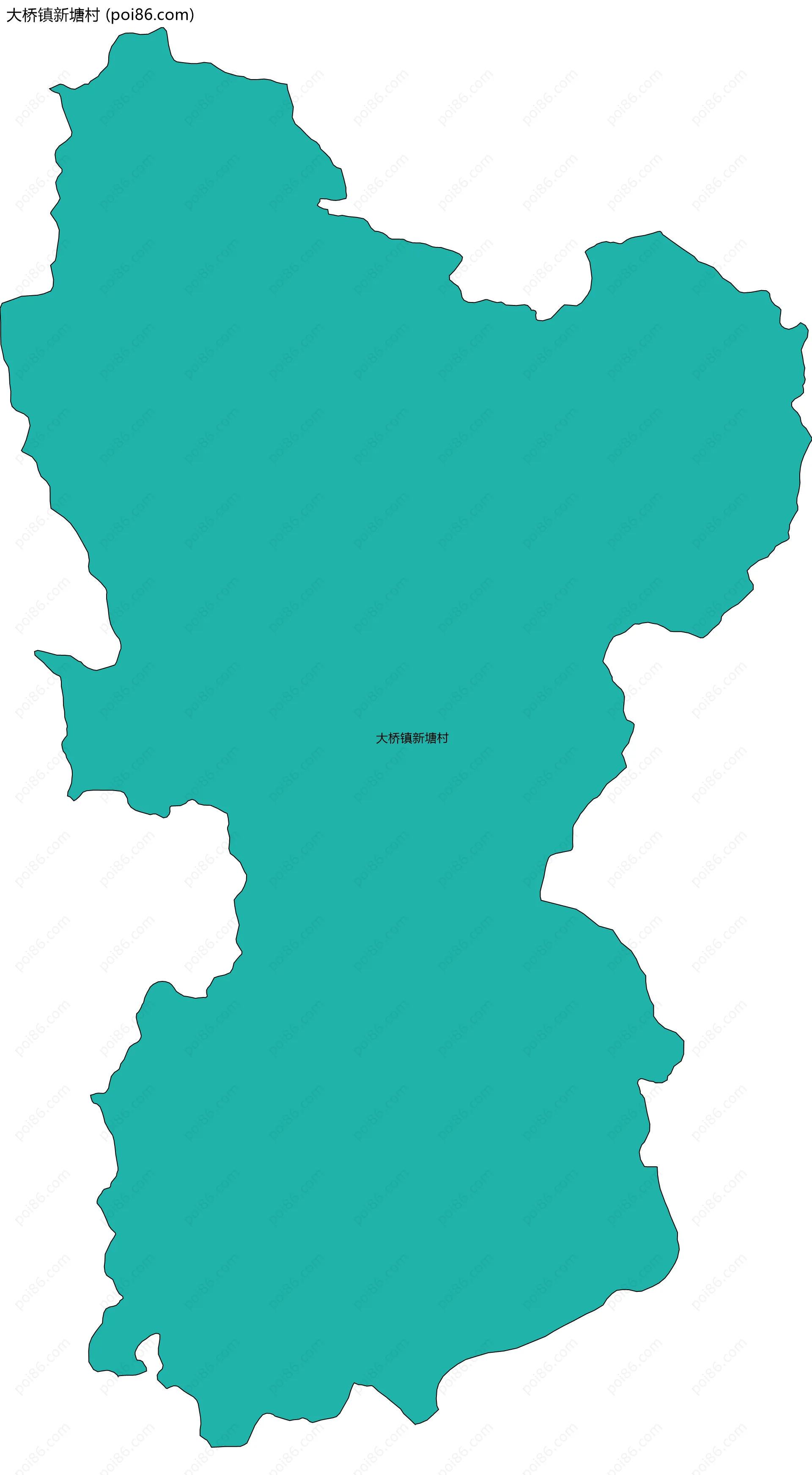 大桥镇新塘村边界地图