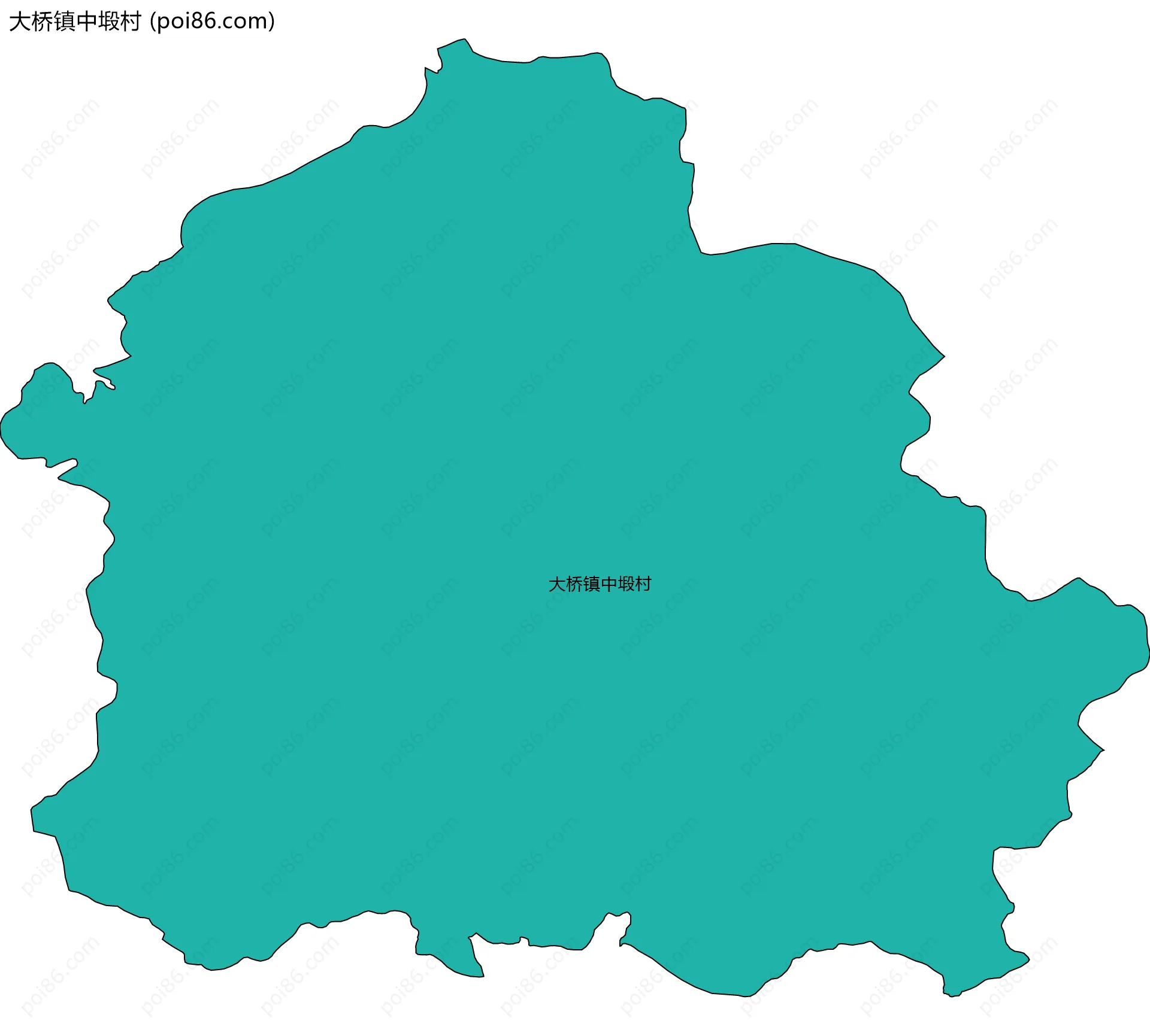 大桥镇中塅村边界地图