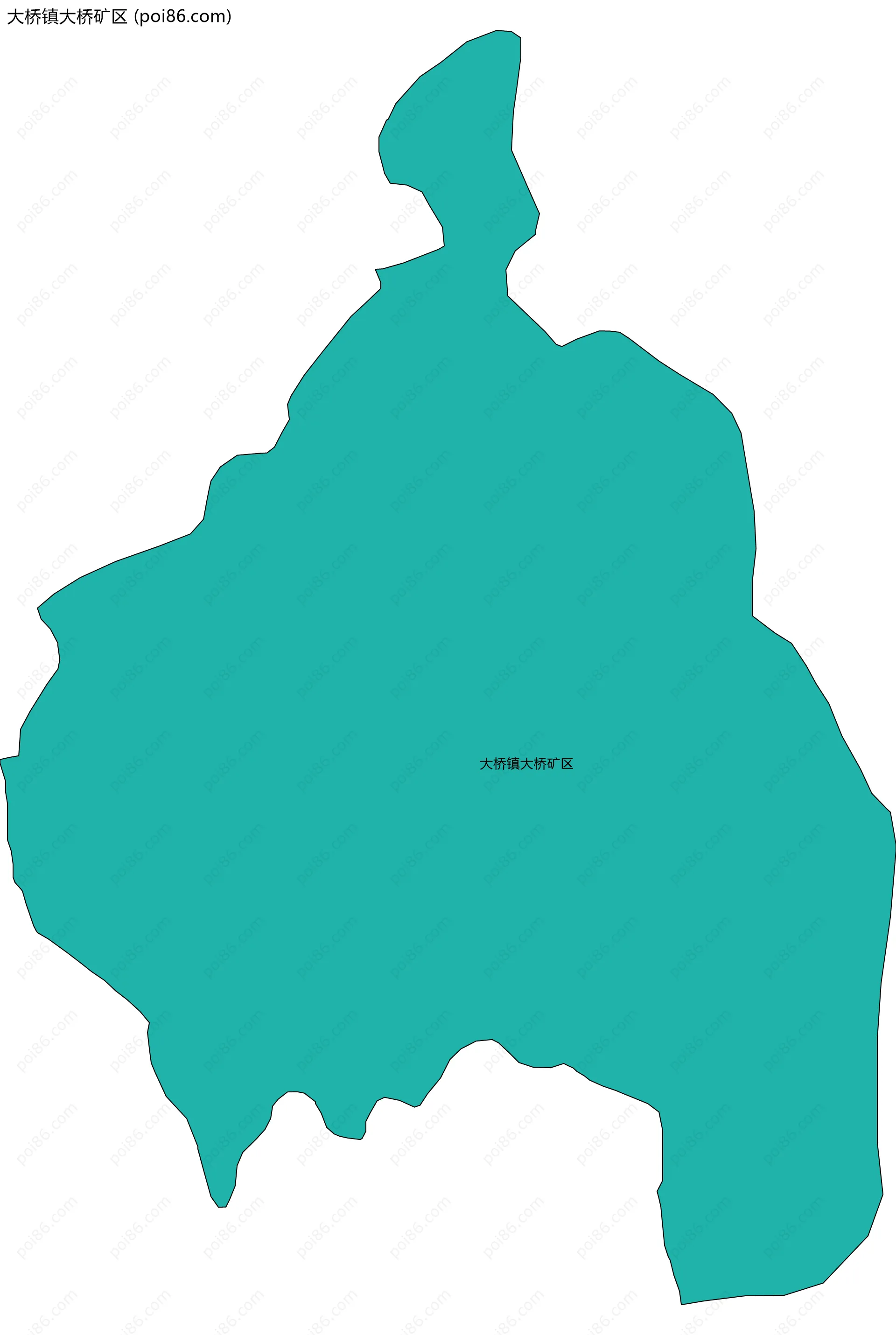 大桥镇大桥矿区边界地图