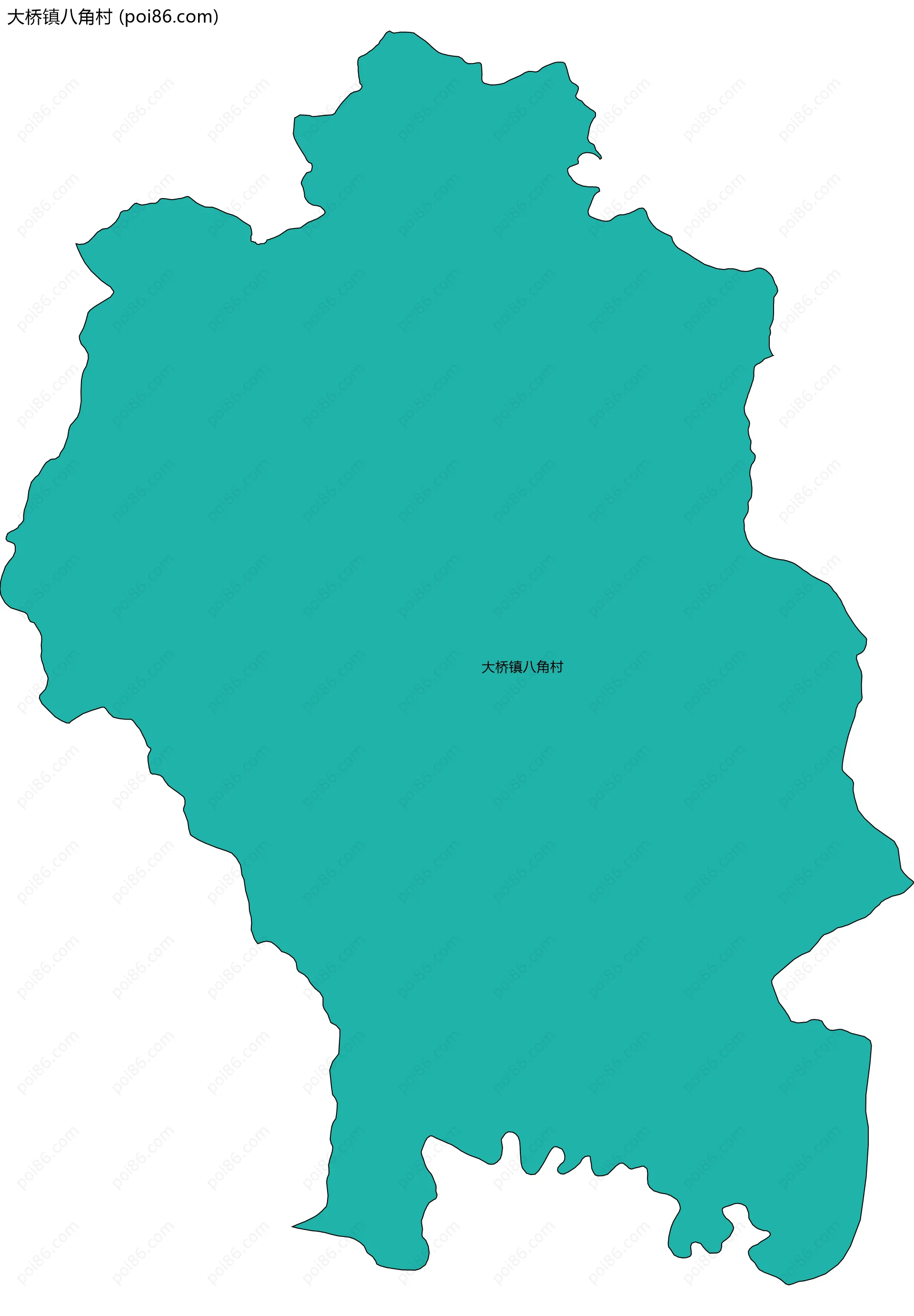 大桥镇八角村边界地图