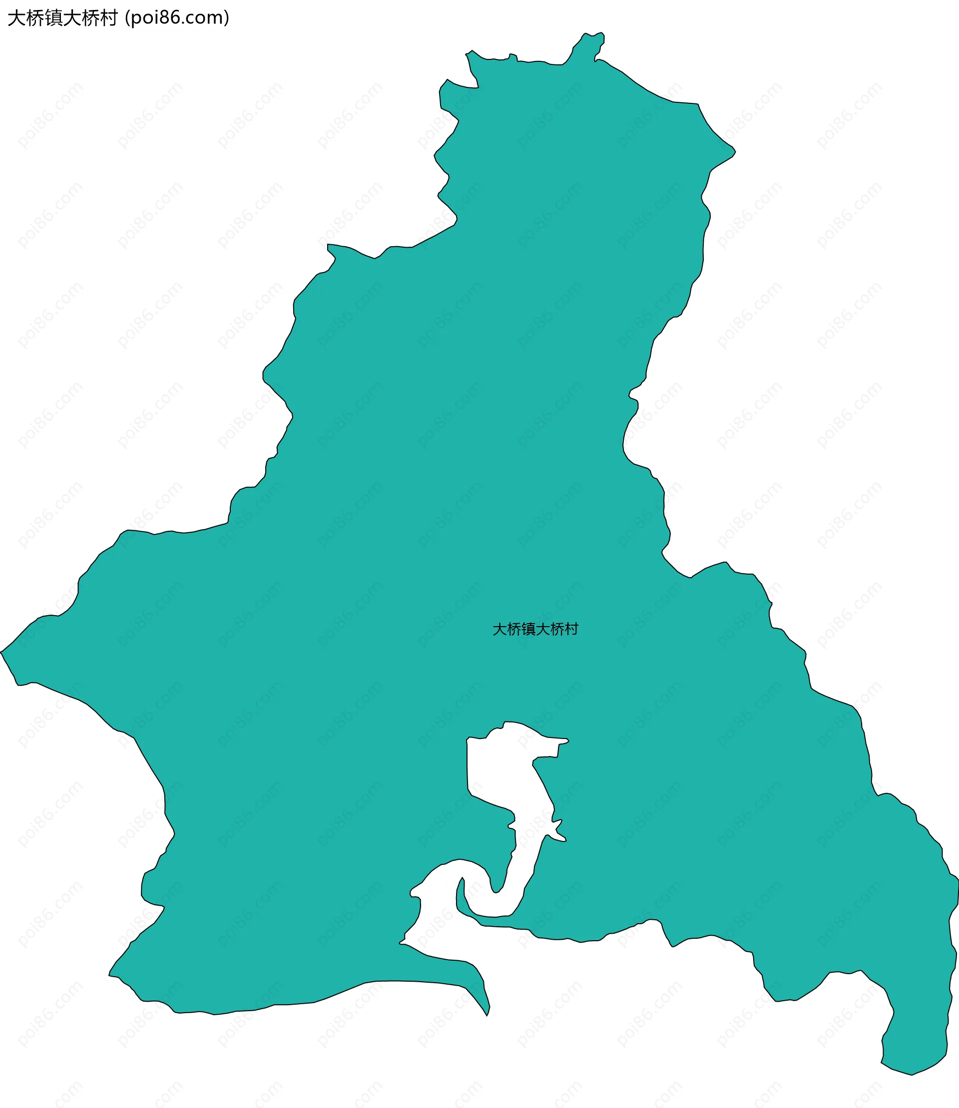 大桥镇大桥村边界地图