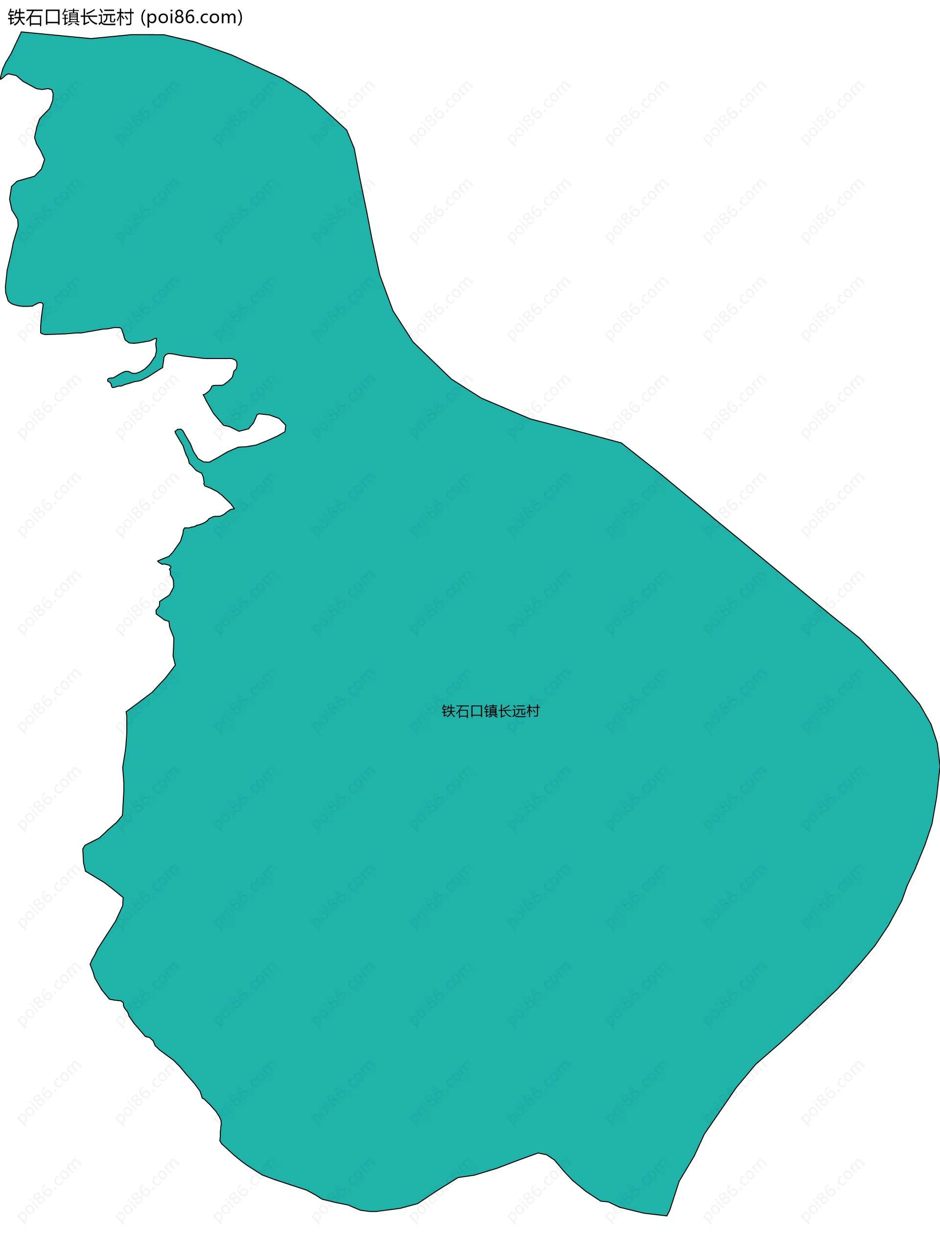 铁石口镇长远村边界地图