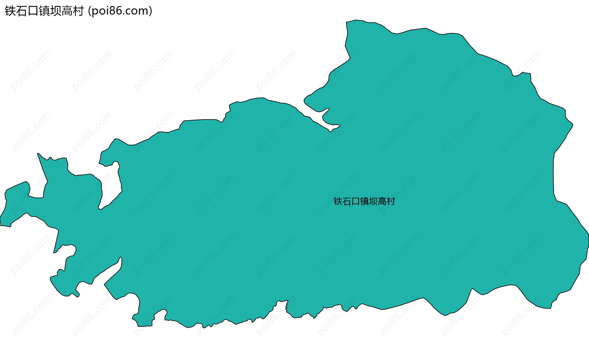 铁石口镇坝高村边界地图