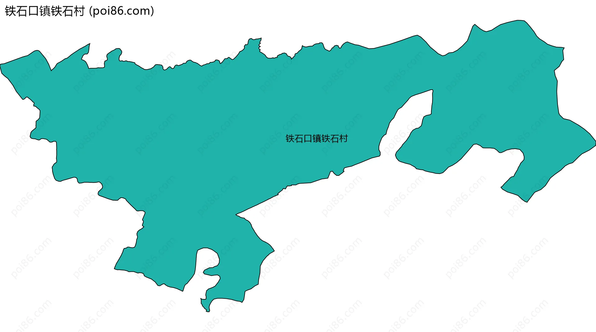 铁石口镇铁石村边界地图