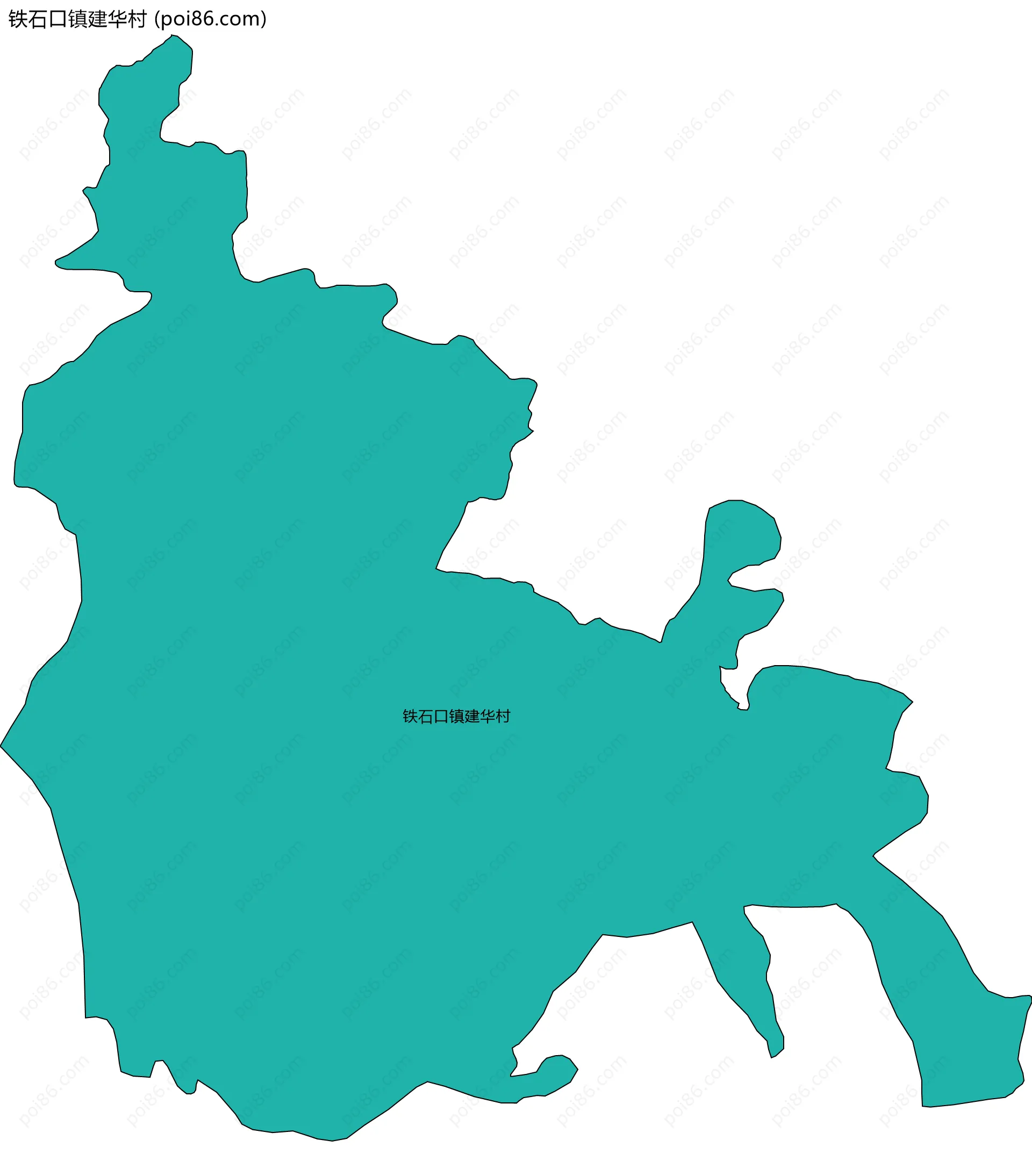 铁石口镇建华村边界地图