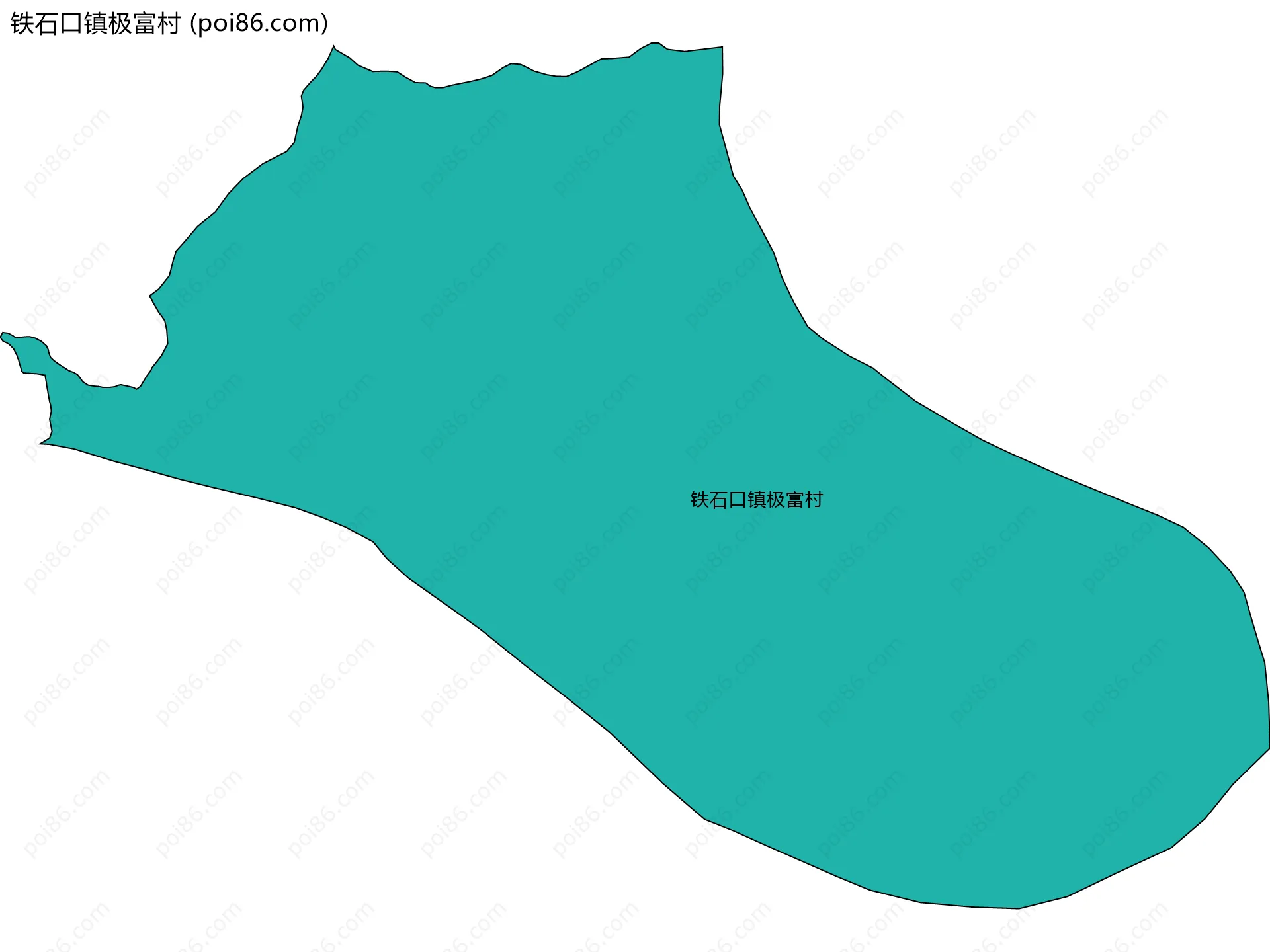 铁石口镇极富村边界地图