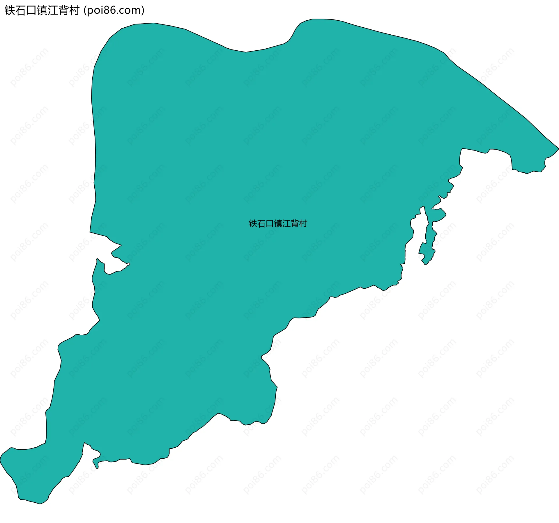 铁石口镇江背村边界地图
