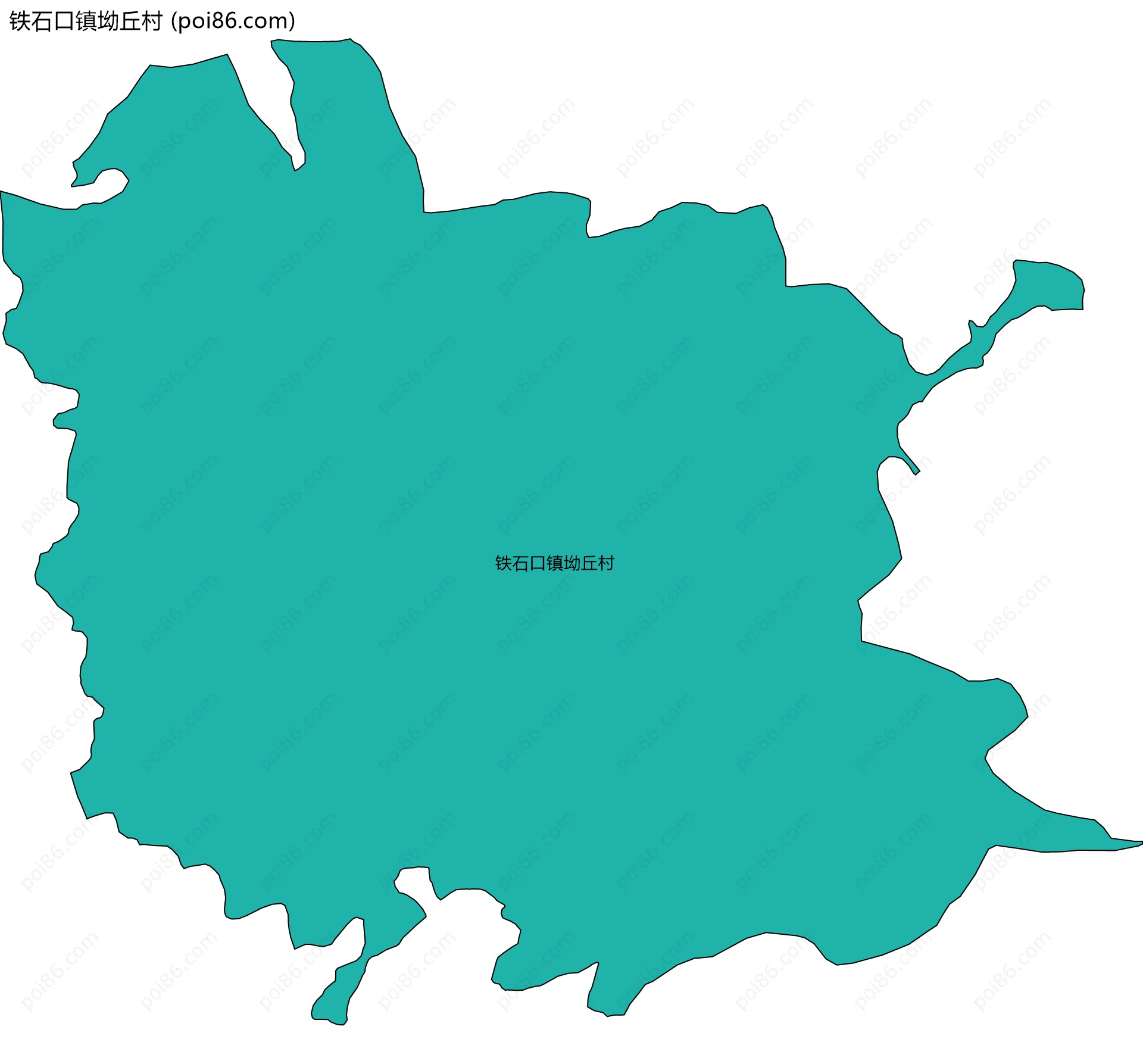 铁石口镇坳丘村边界地图