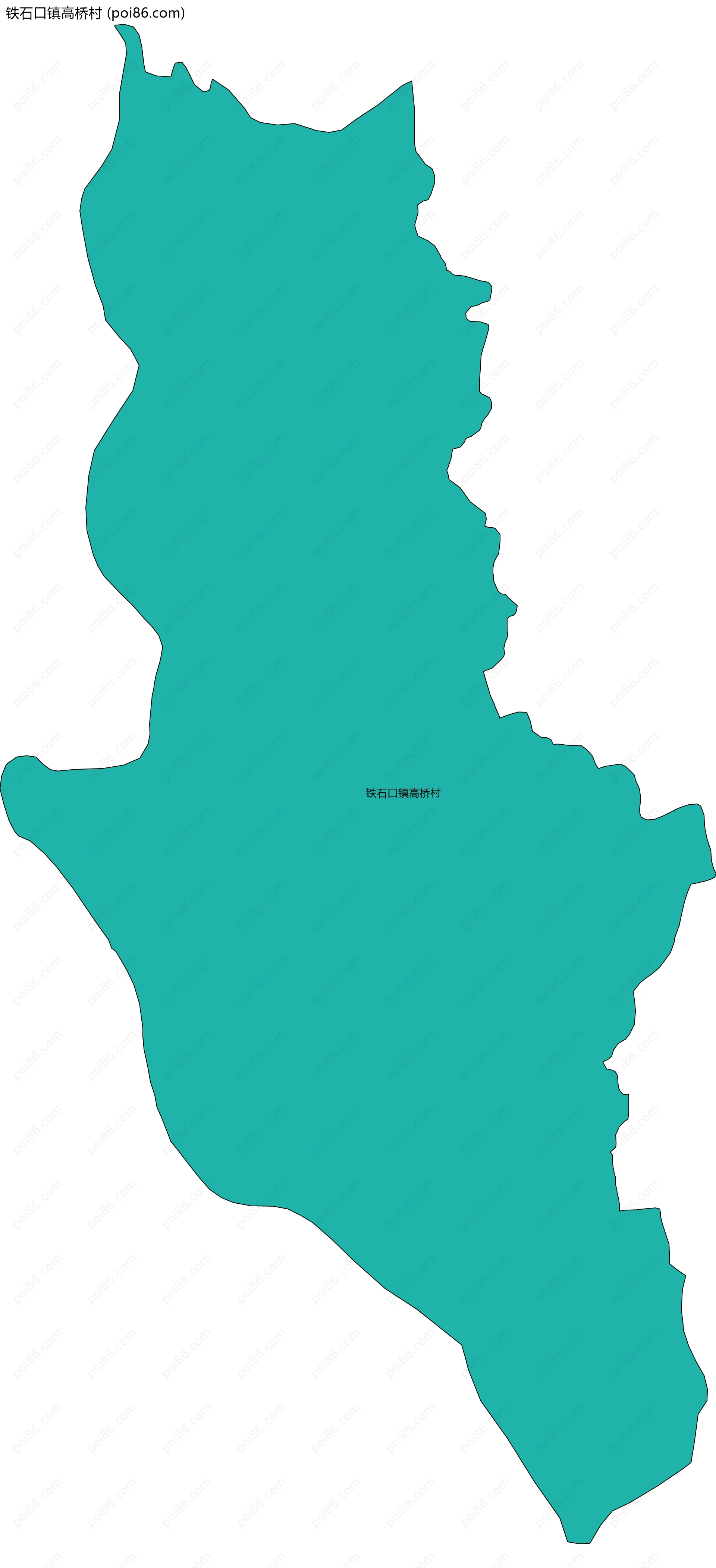 铁石口镇高桥村边界地图