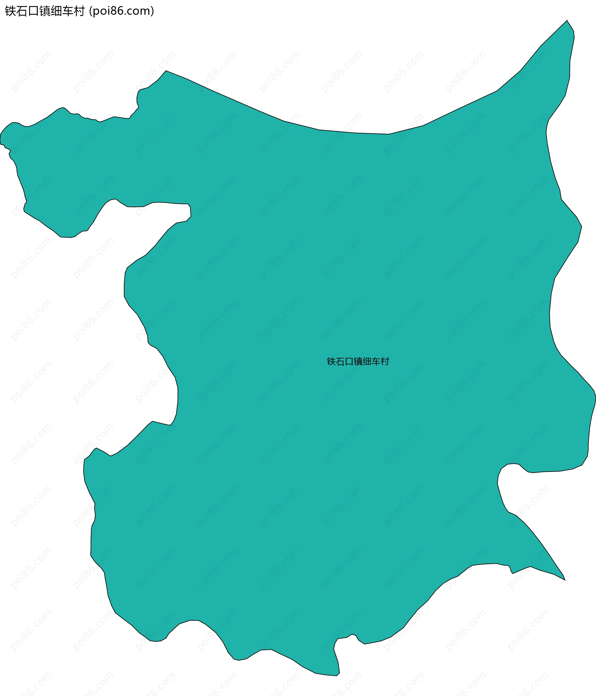 铁石口镇细车村边界地图