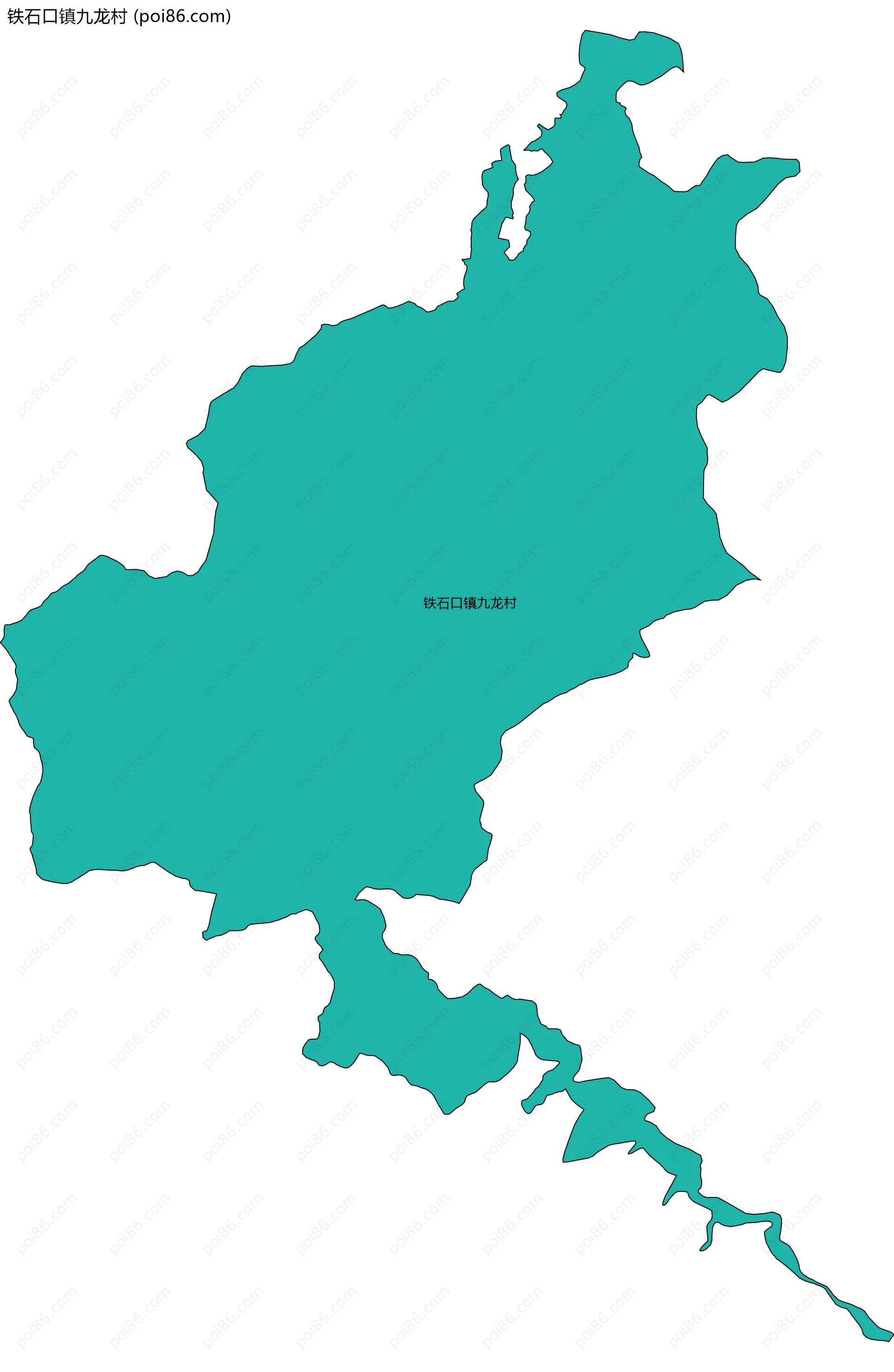 铁石口镇九龙村边界地图