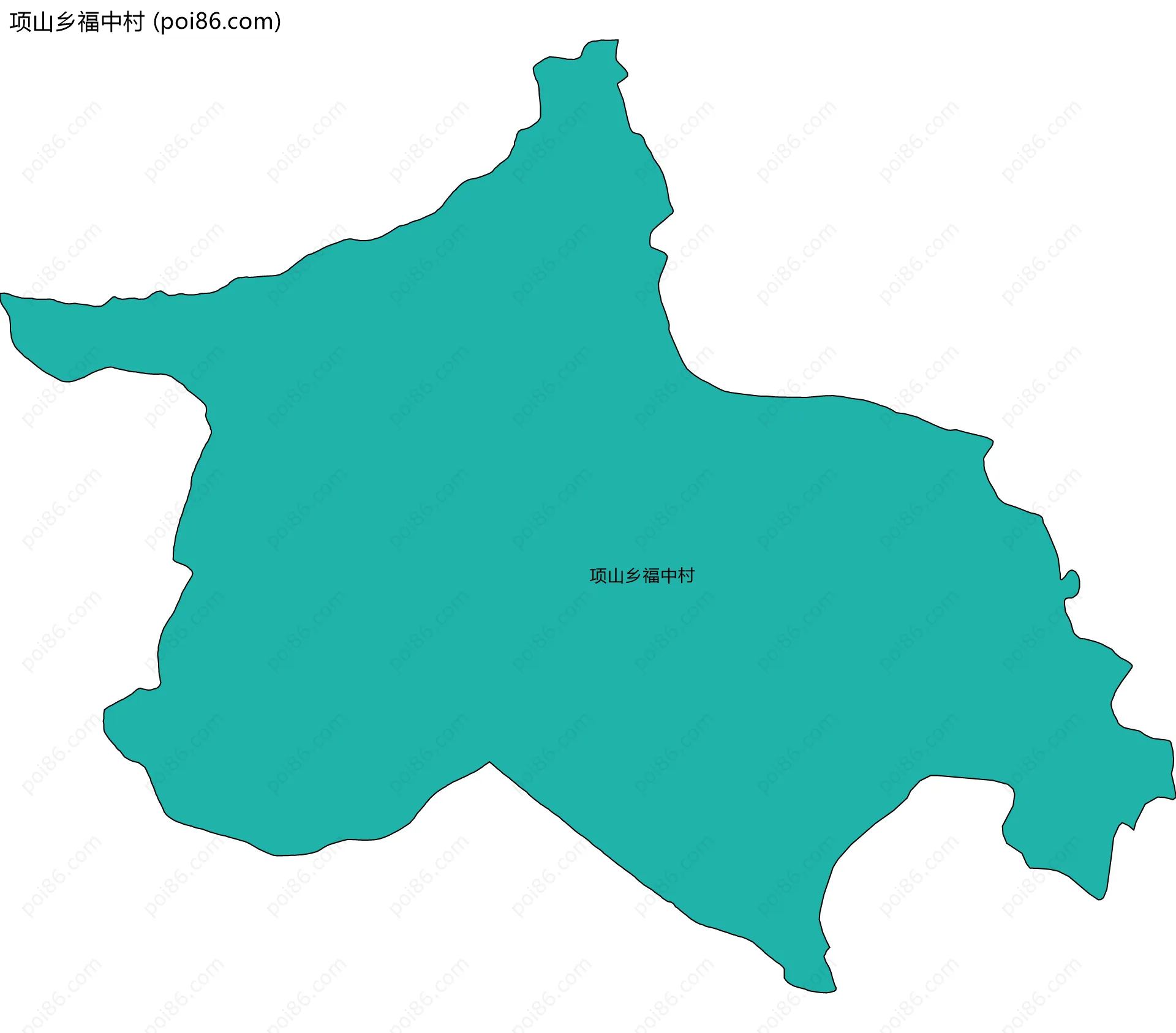 项山乡福中村边界地图