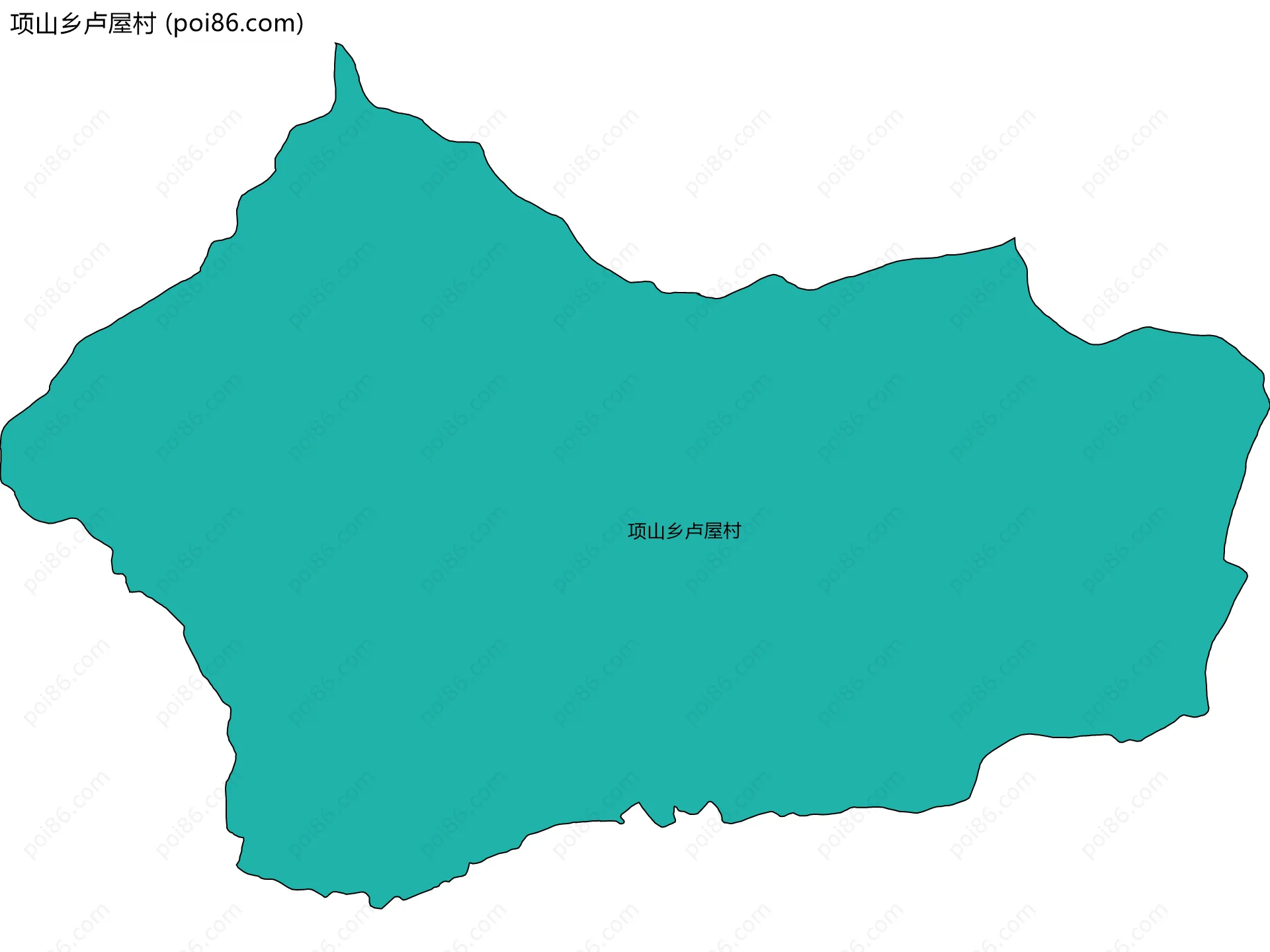 项山乡卢屋村边界地图