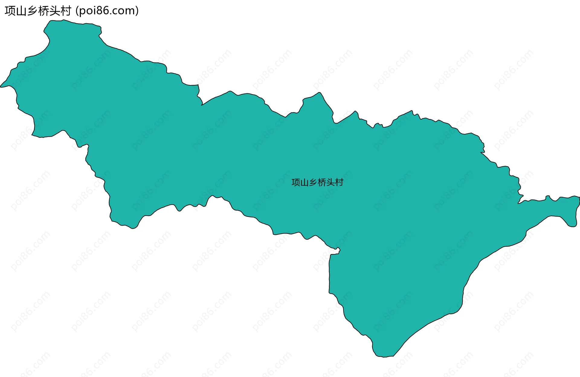 项山乡桥头村边界地图