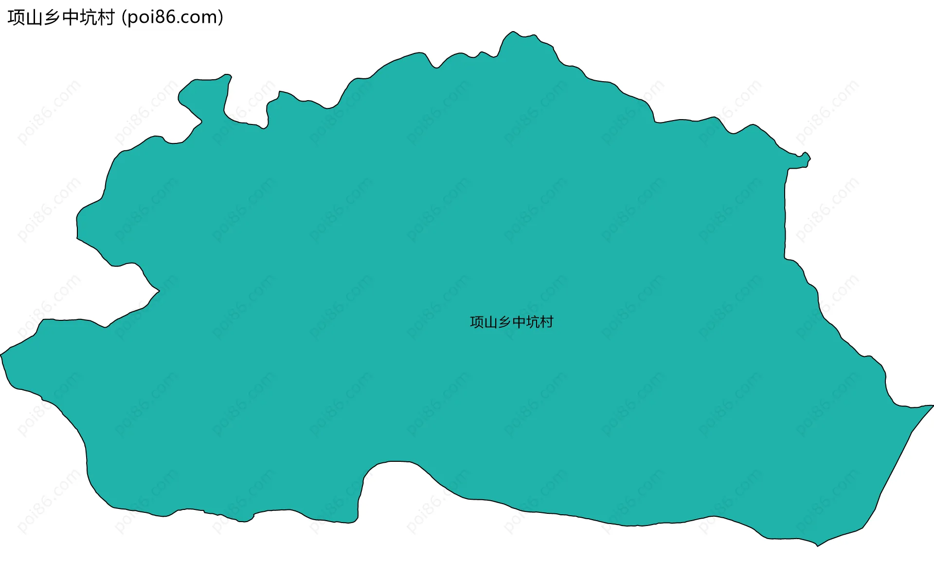 项山乡中坑村边界地图