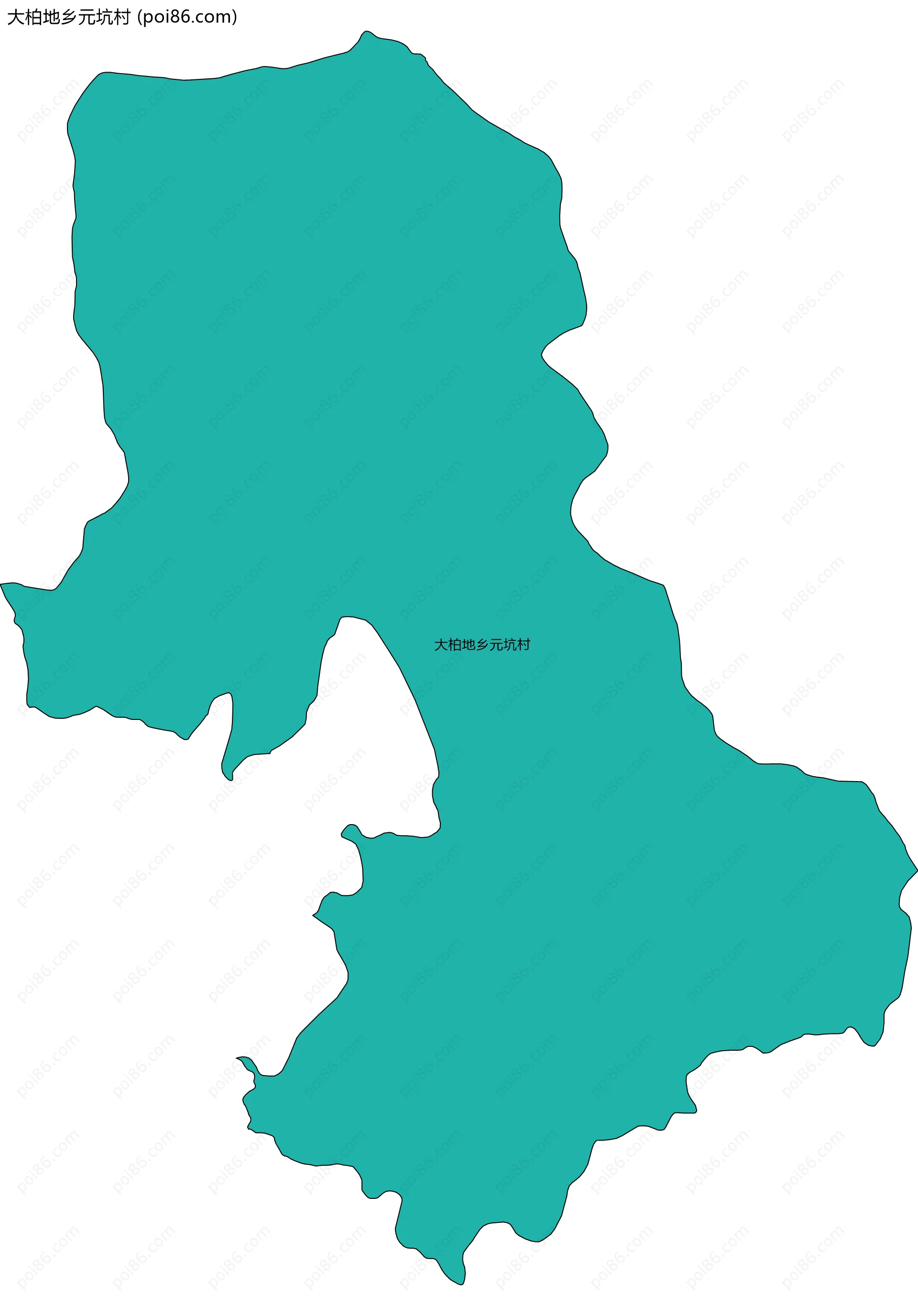 大柏地乡元坑村边界地图