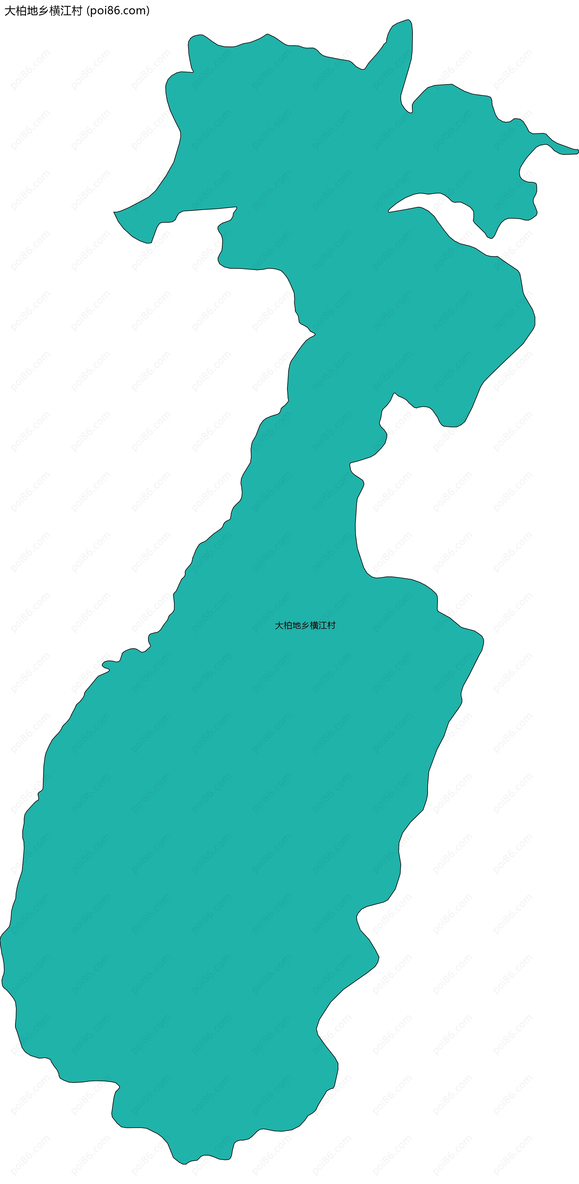 大柏地乡横江村边界地图