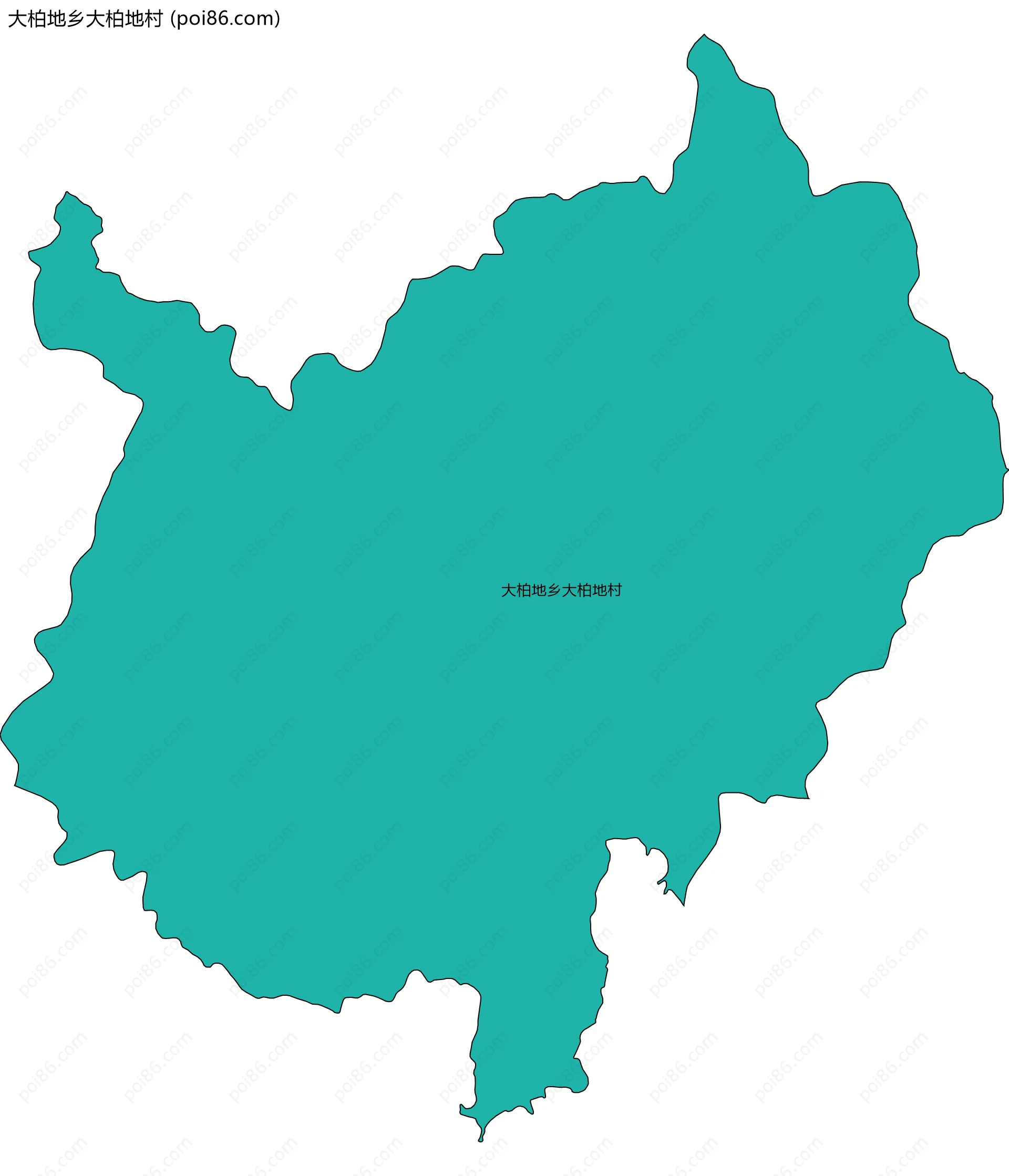 大柏地乡大柏地村边界地图