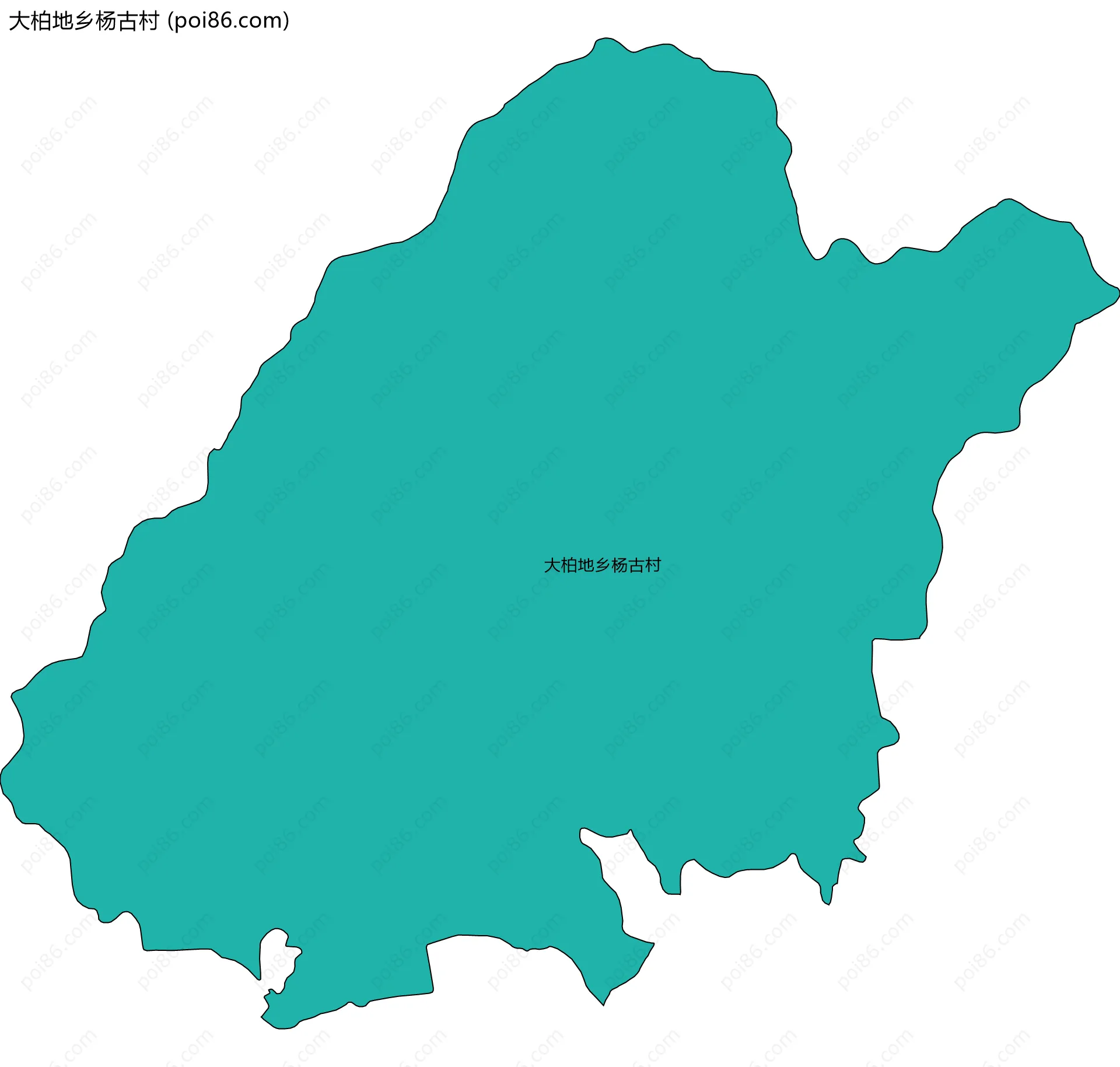 大柏地乡杨古村边界地图