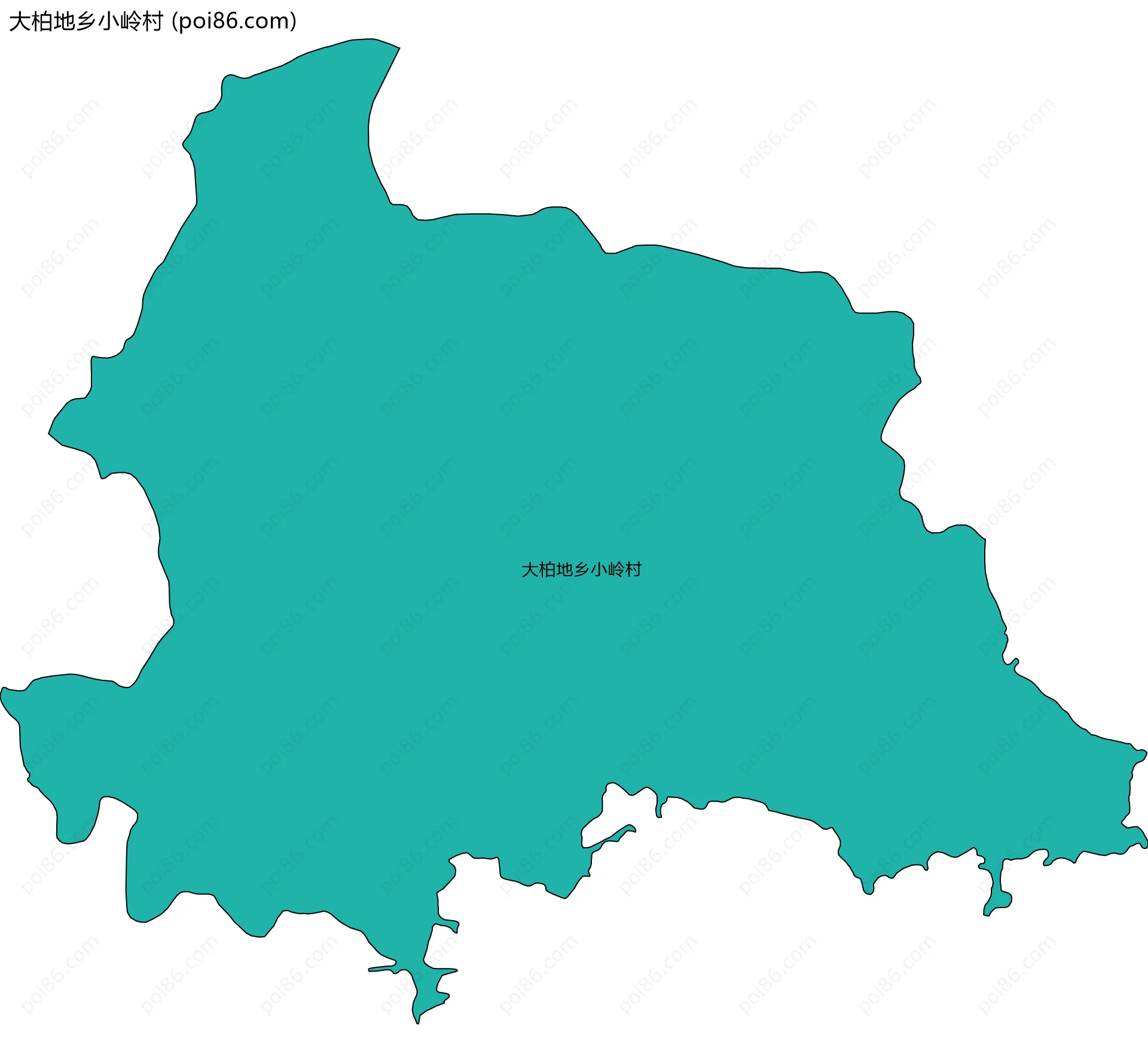 大柏地乡小岭村边界地图