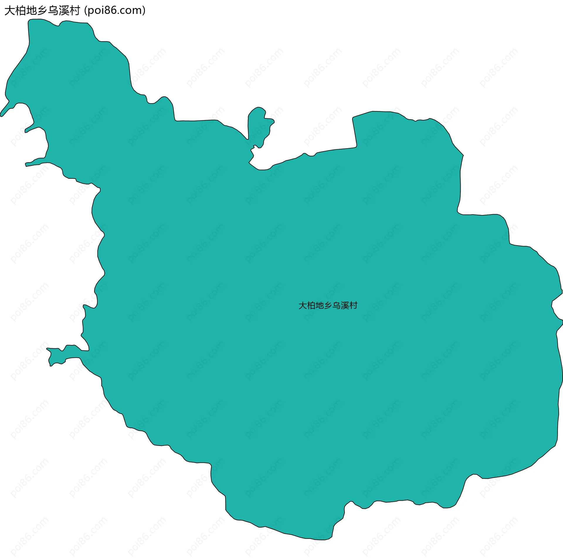 大柏地乡乌溪村边界地图