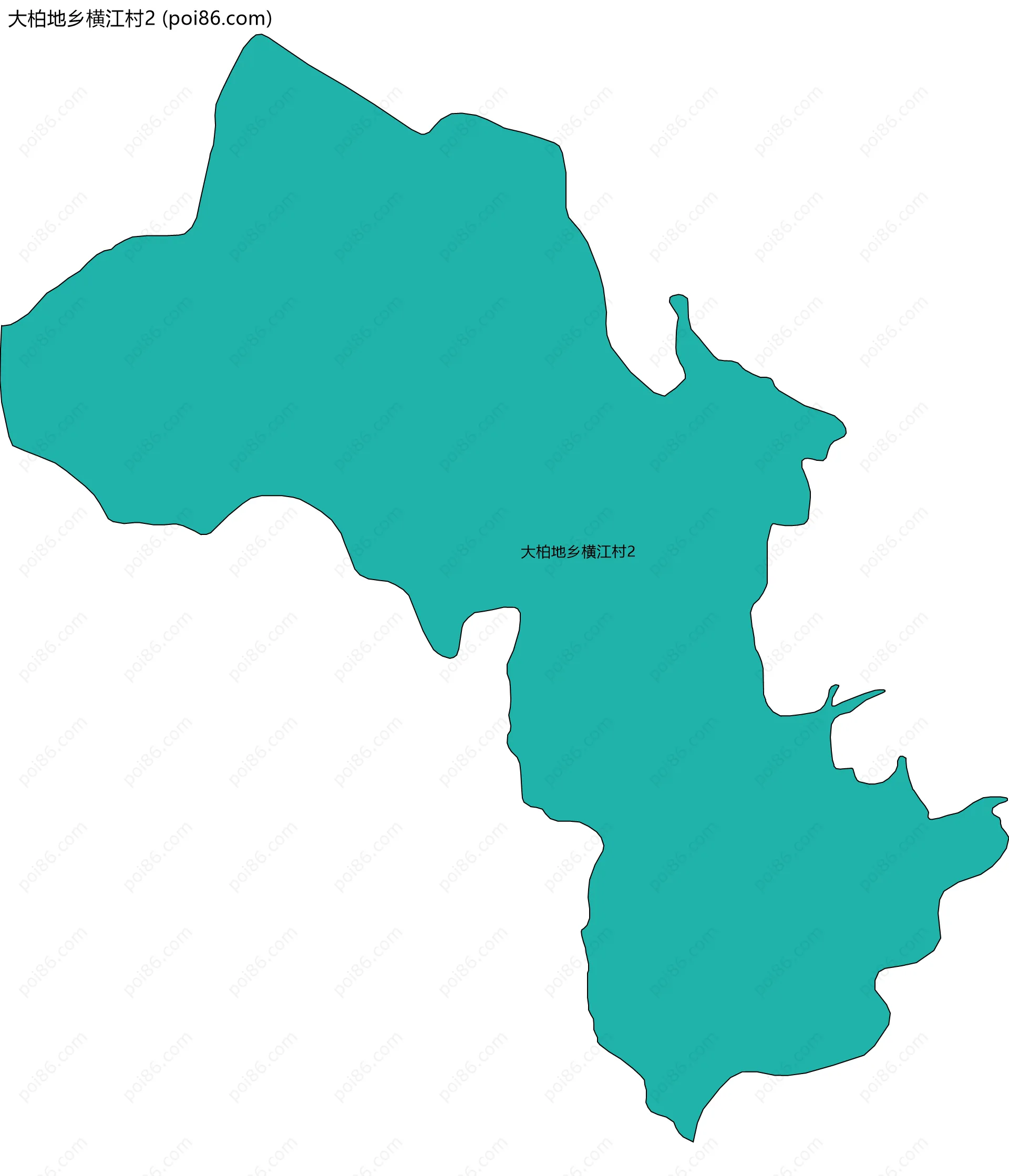 大柏地乡横江村2边界地图