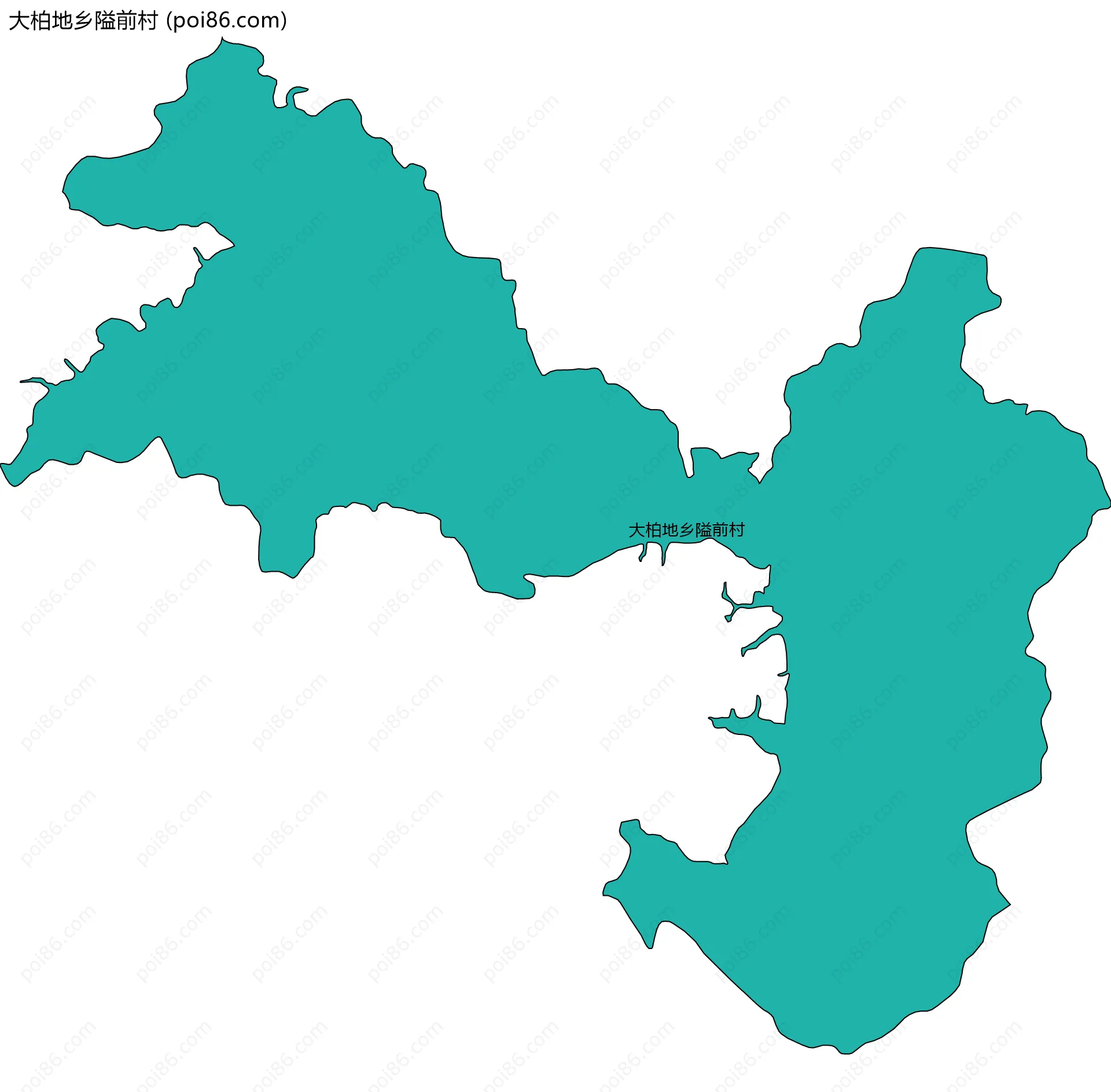 大柏地乡隘前村边界地图