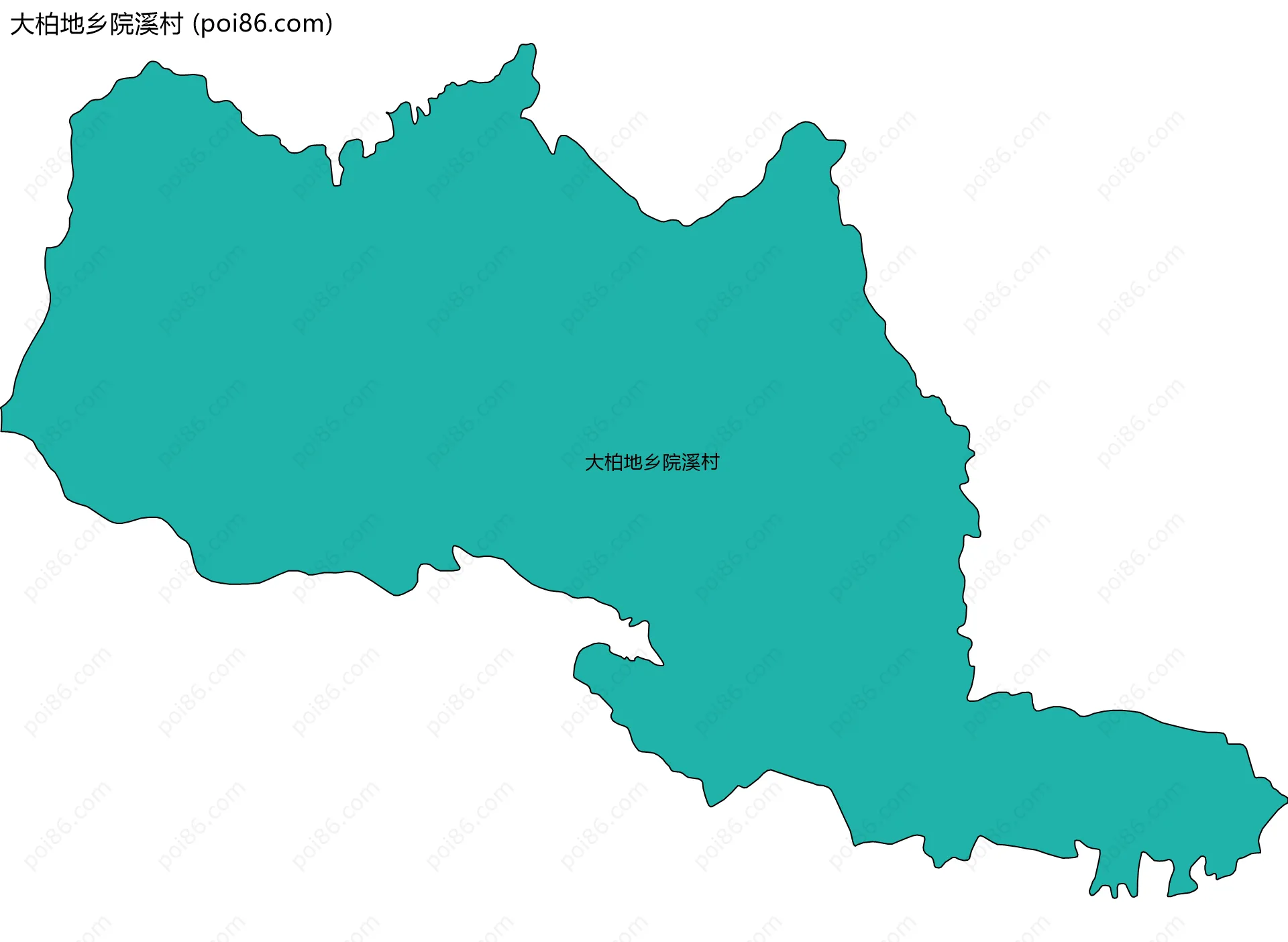 大柏地乡院溪村边界地图
