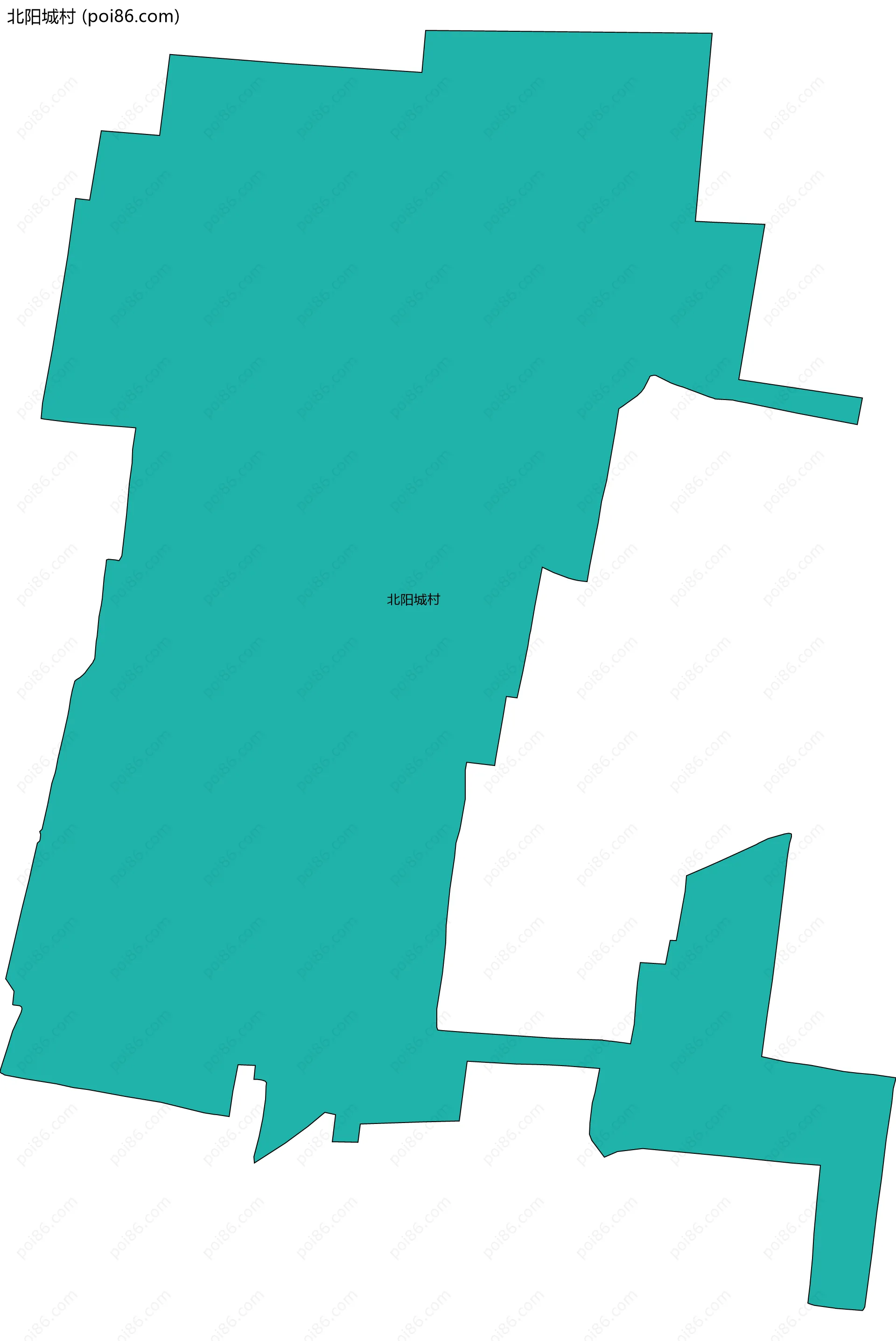 北阳城村边界地图