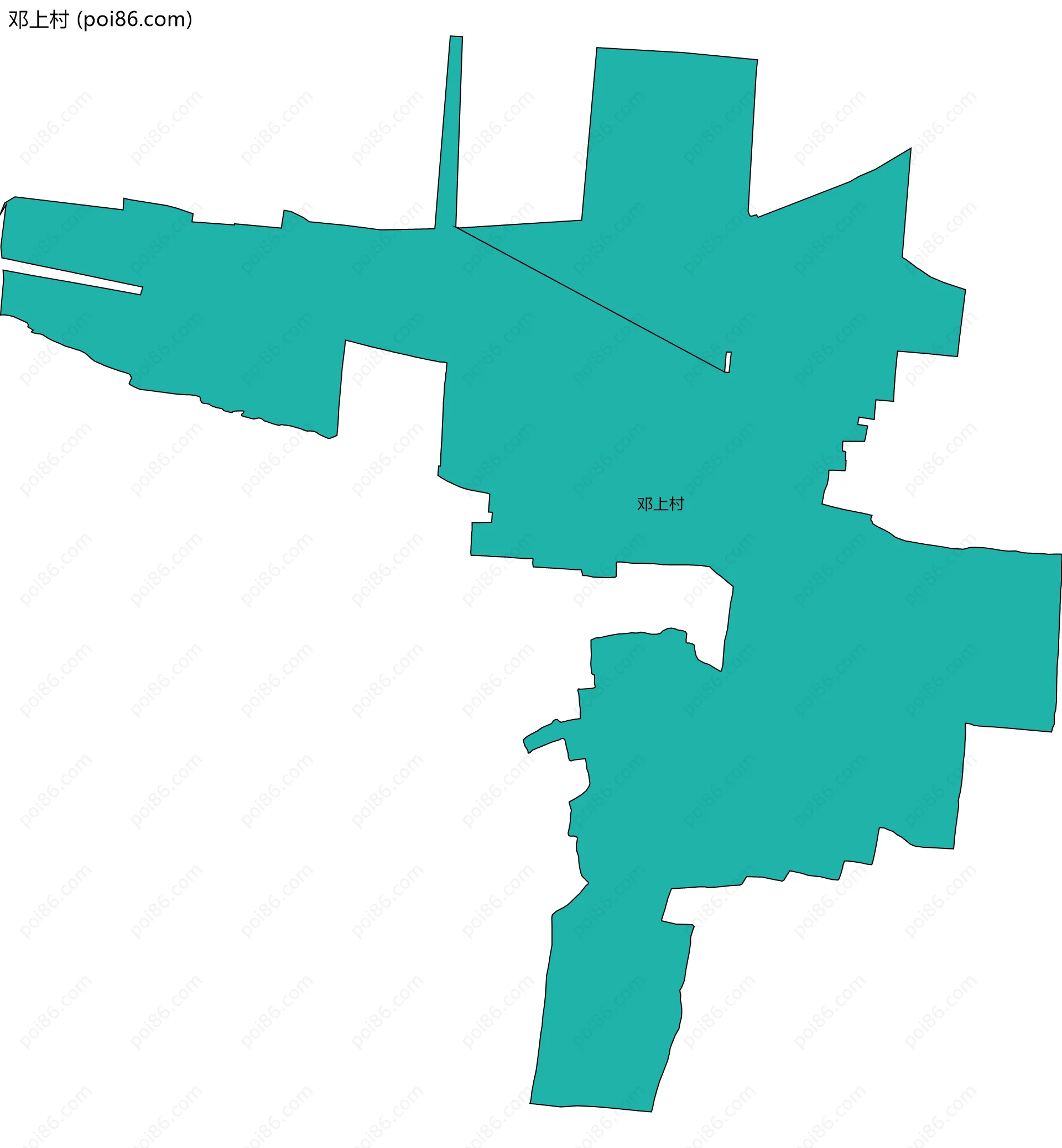 邓上村边界地图