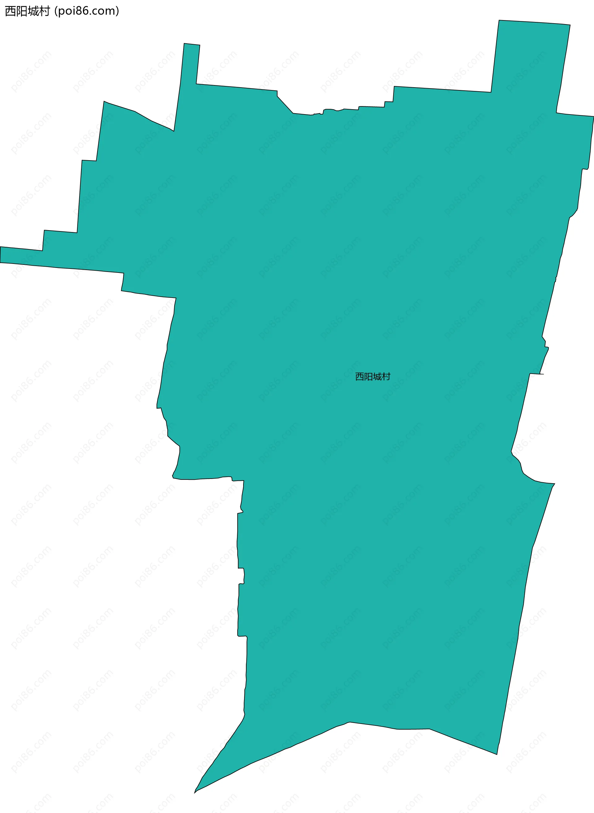 西阳城村边界地图