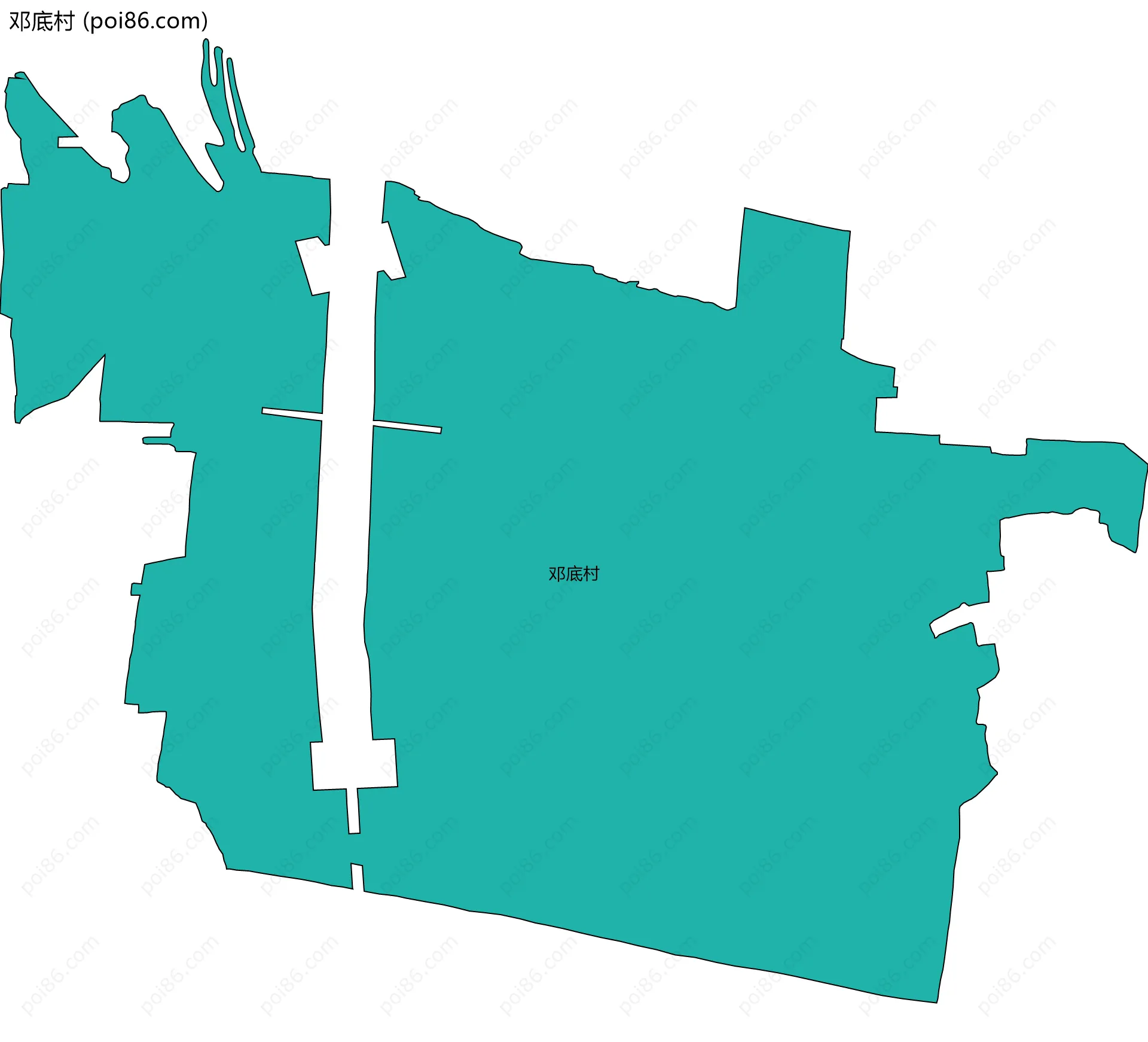 邓底村边界地图
