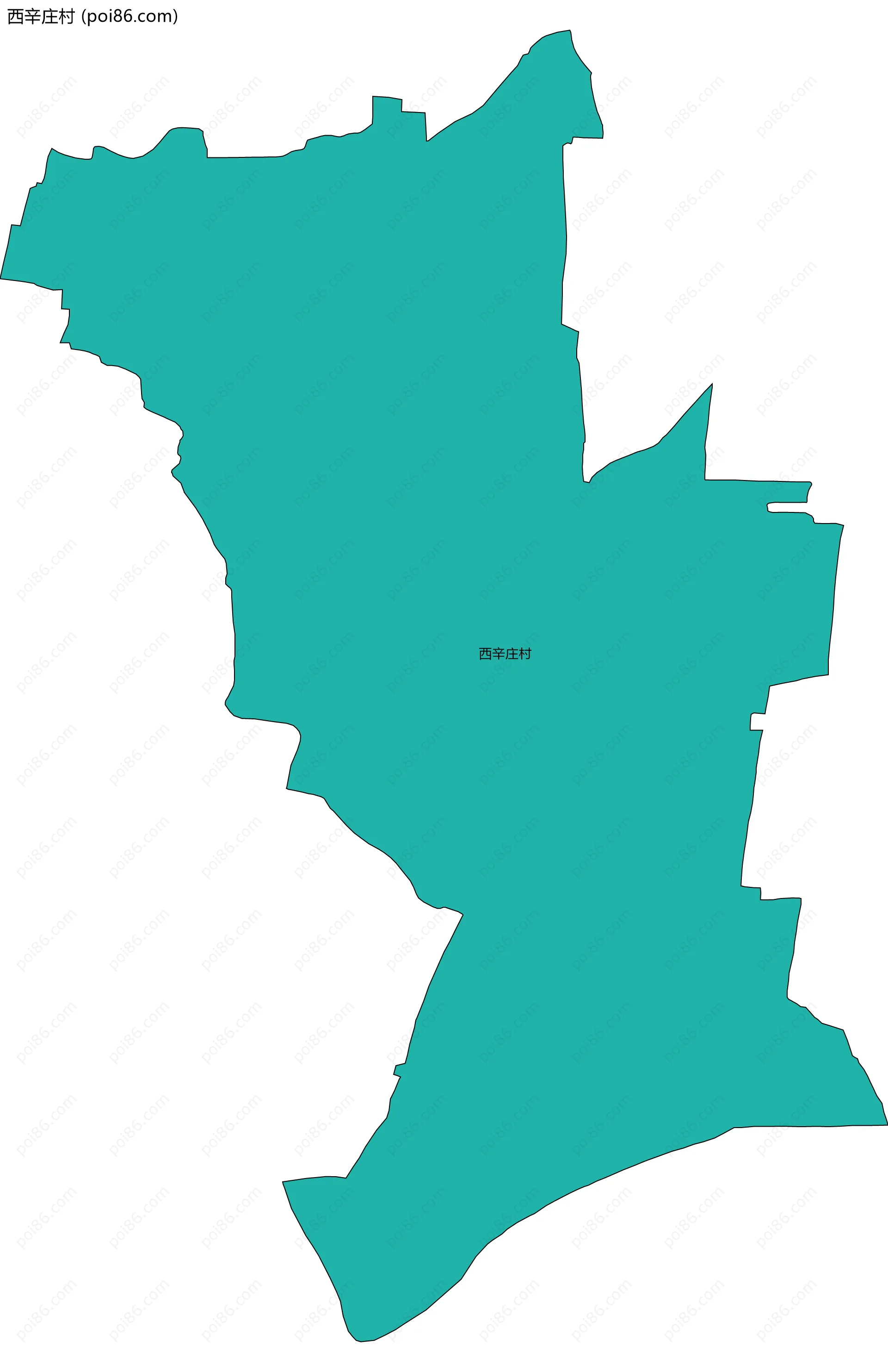 西辛庄村边界地图