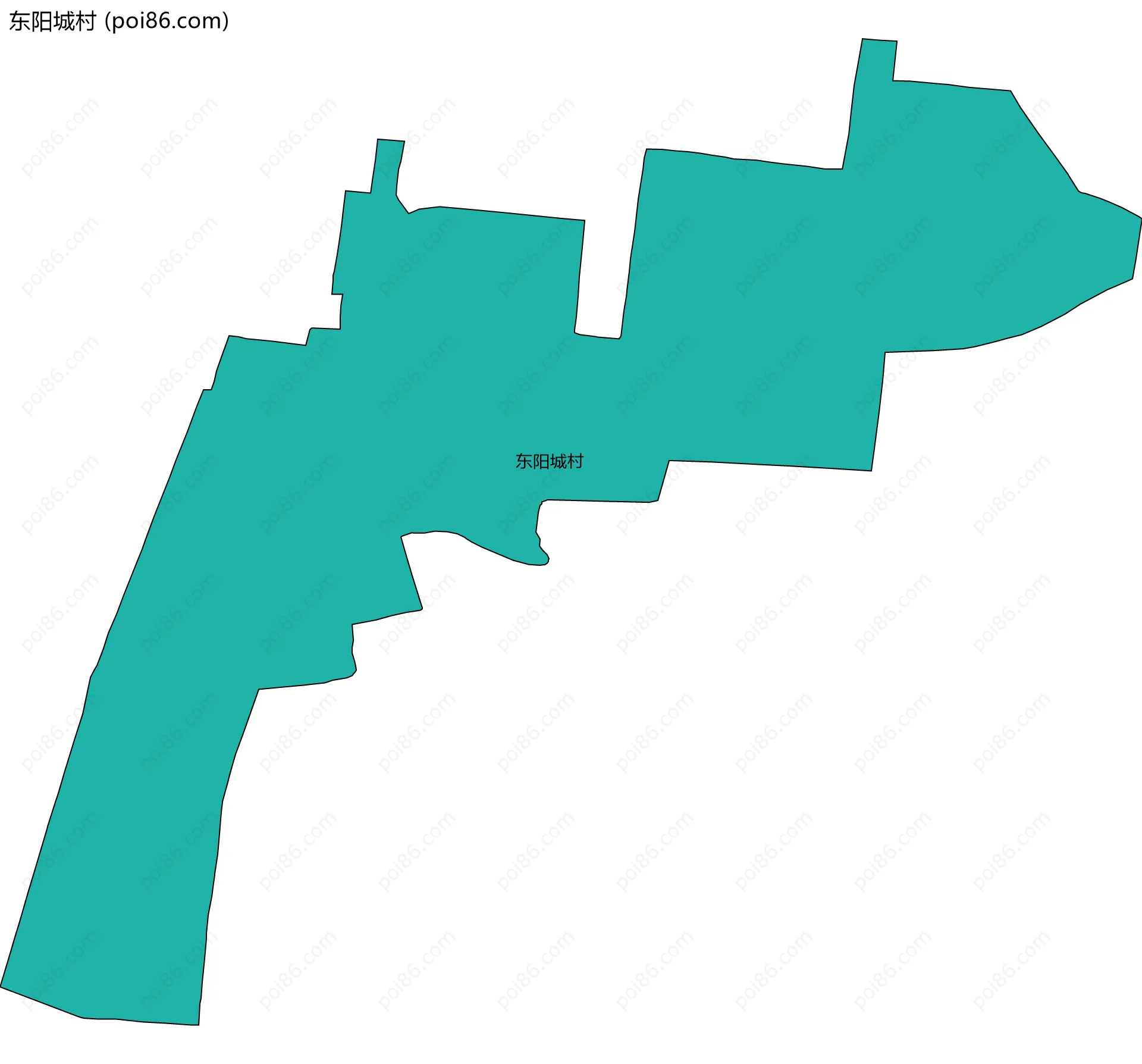 东阳城村边界地图